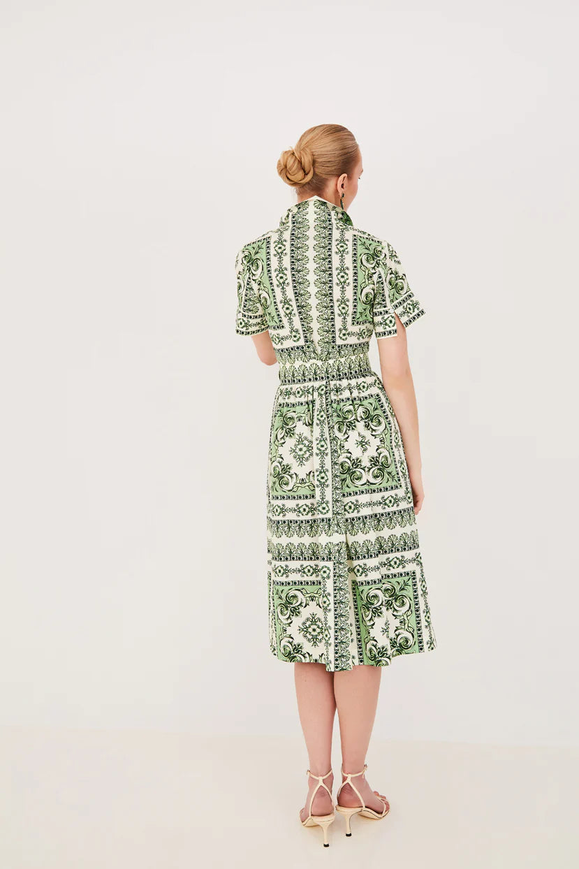 Malena Dress, Hudson Scarf Mint