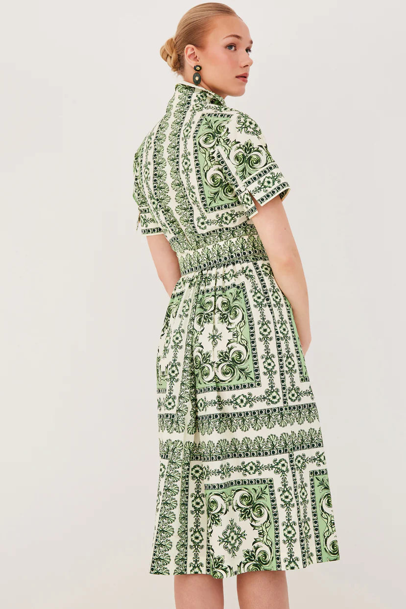 Malena Dress, Hudson Scarf Mint