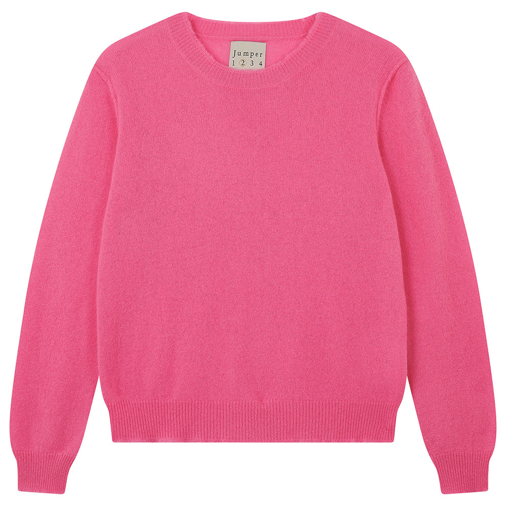 Cashmere Distressed Crew, Azalea