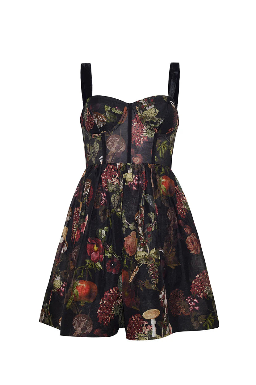 Pheobe Mini Dress, Woodland Black