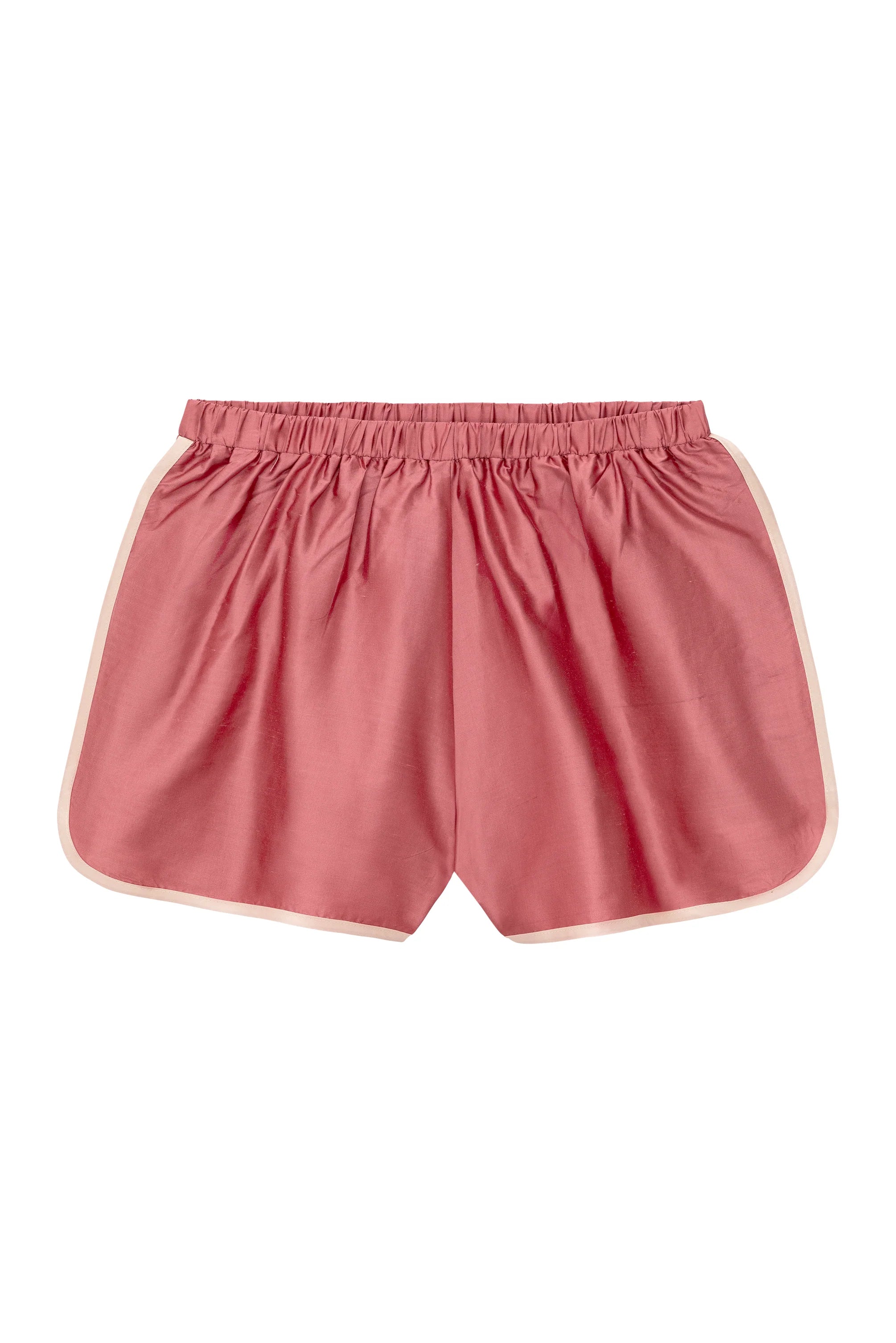 Silk Taffeta Stripe Short, Rhubarb