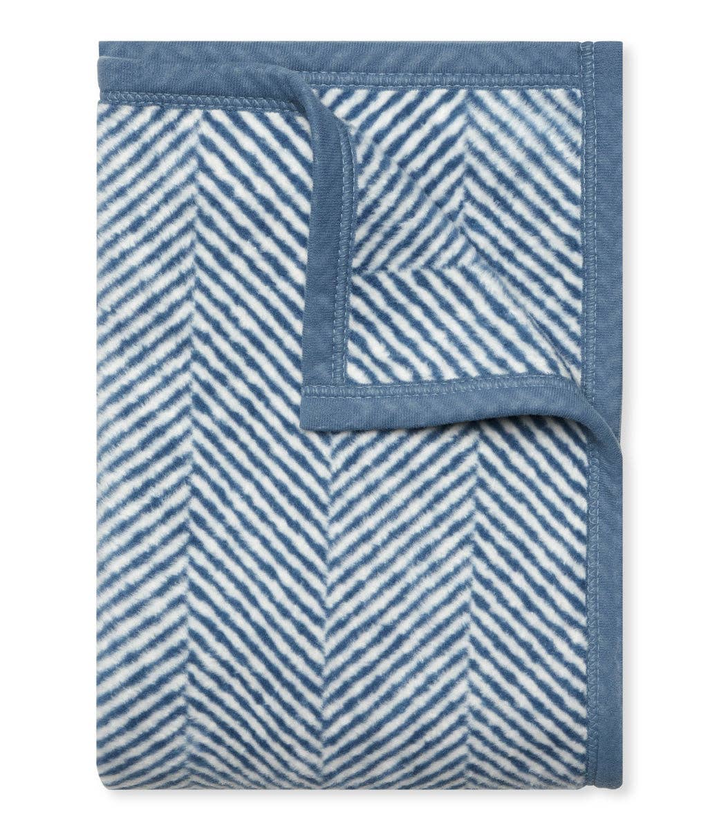 Herringbone Cornflower Blanket