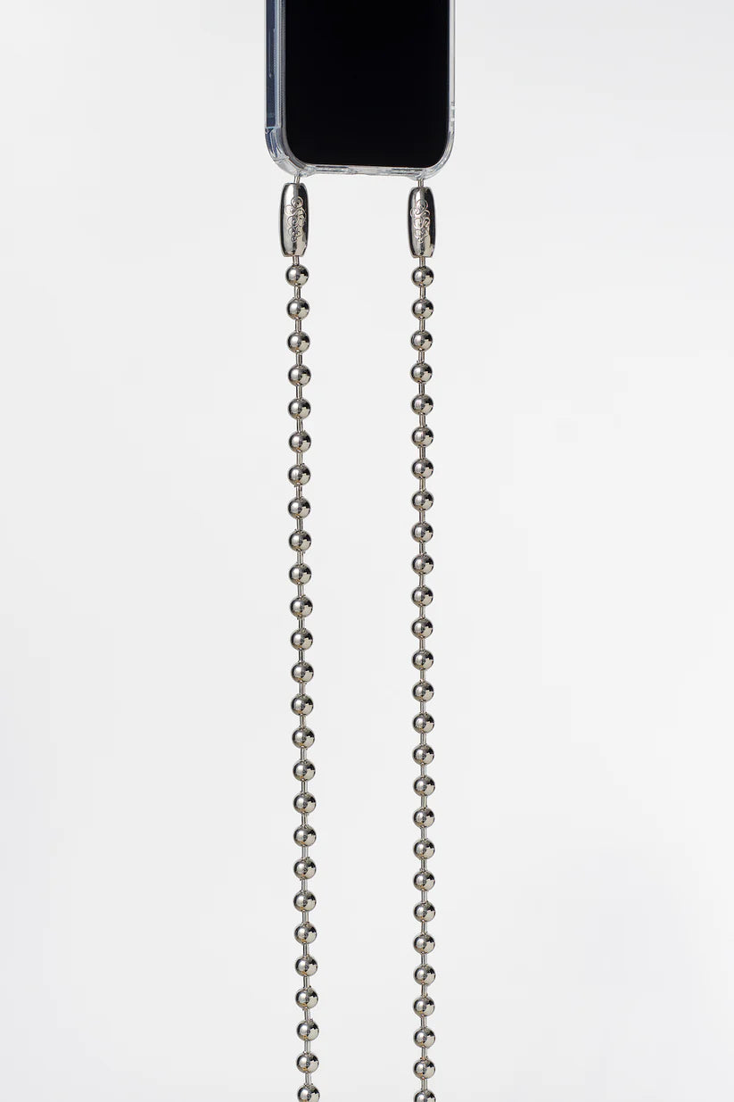 Ballchain Crossbody, Rhodium
