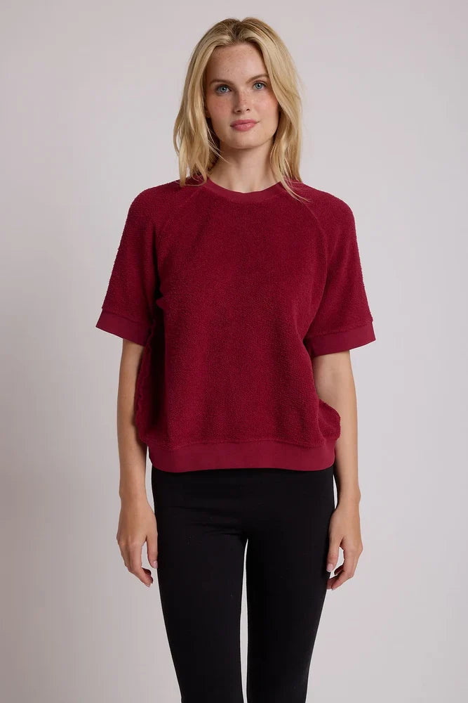 short sleeve ziggy, maroon