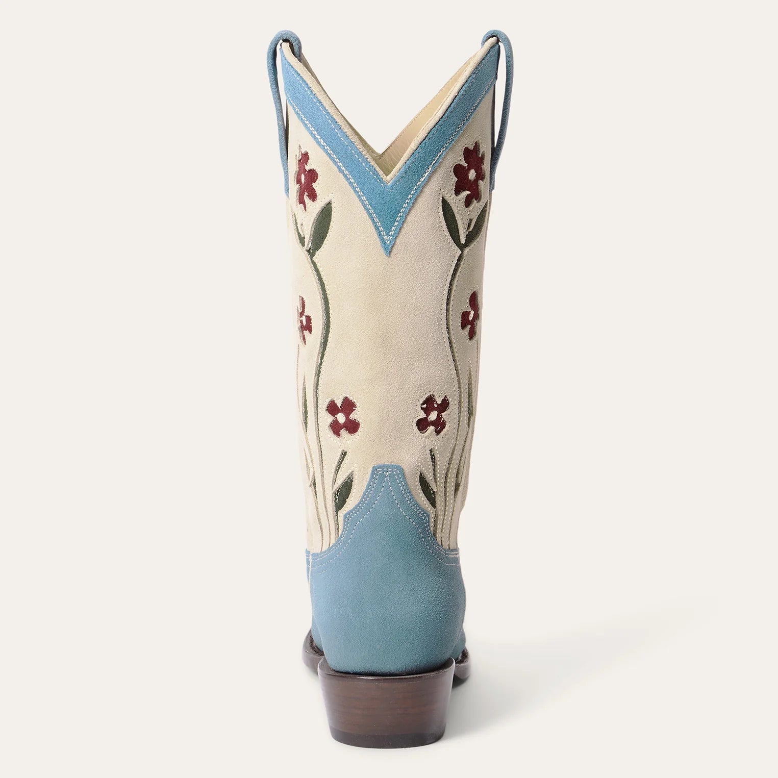 Suede Floral Cowboy Boot