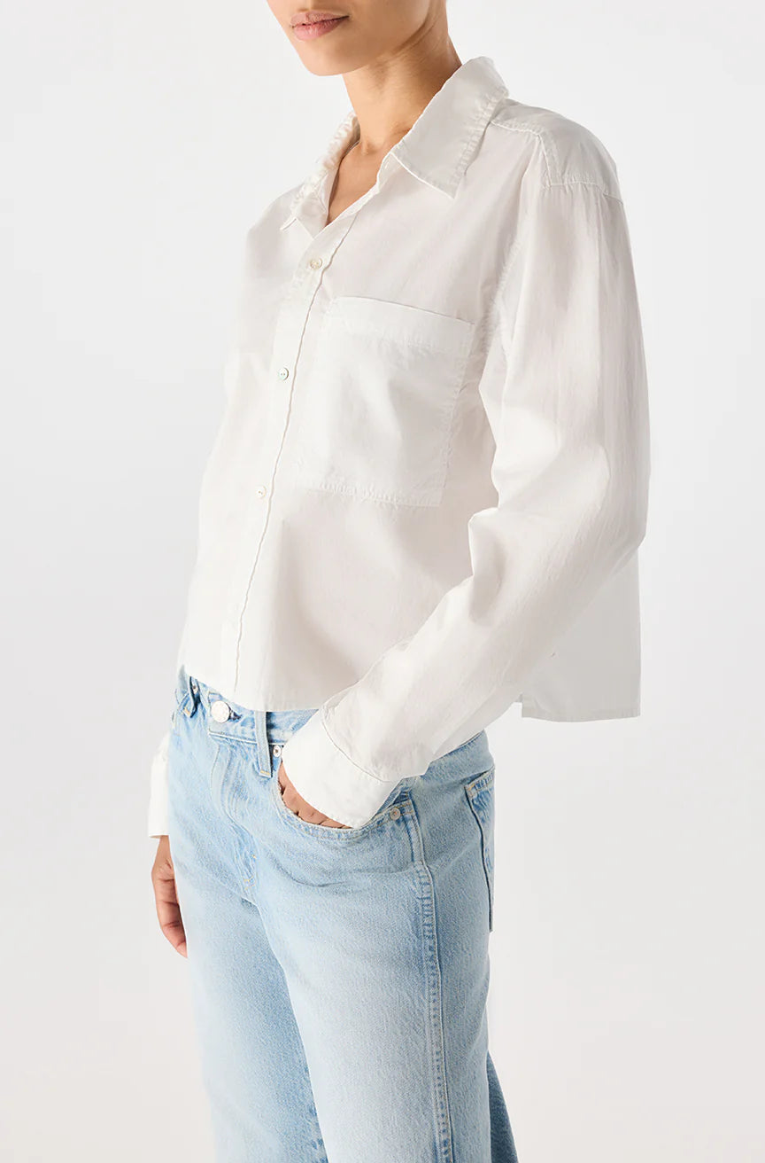 Ruth Crop Shirt, White