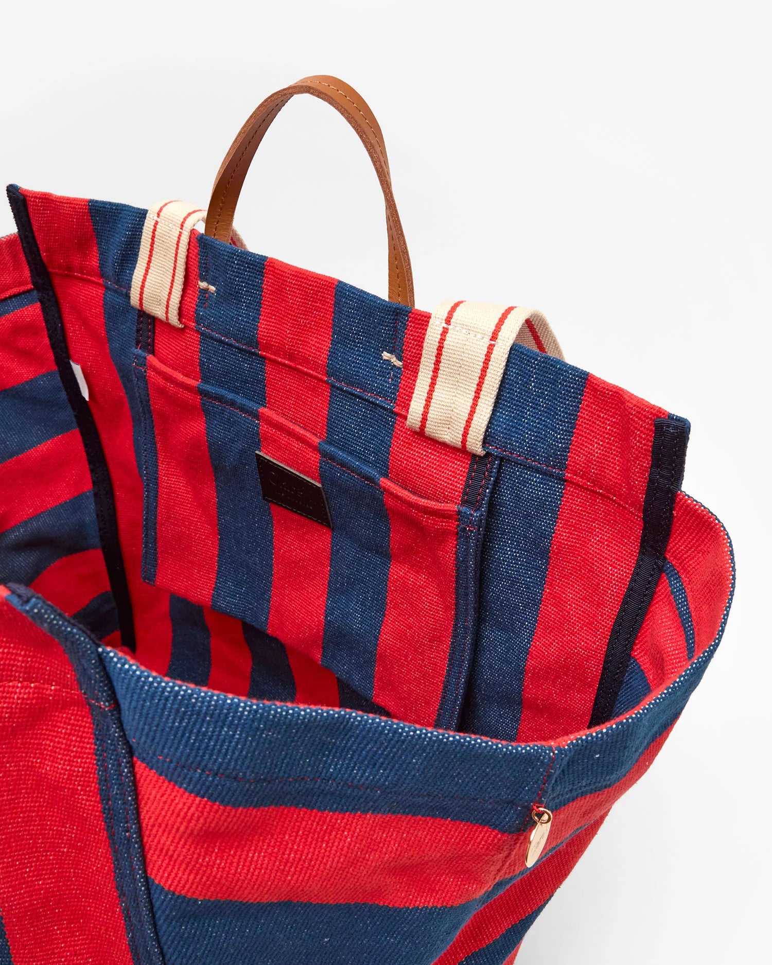 Beach Tote, French Blue & Poppy