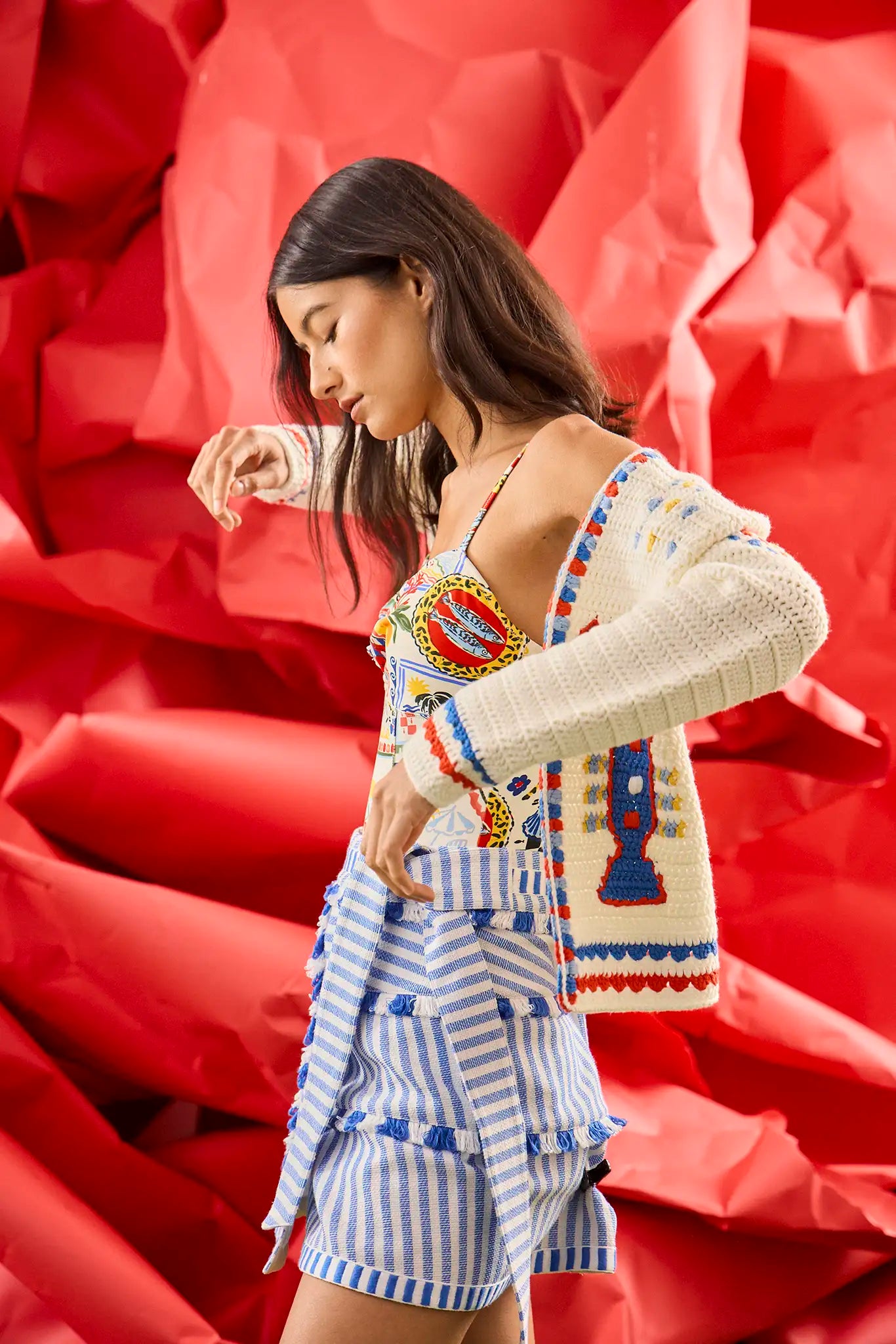 Callen Cardigan, Lobster Multi