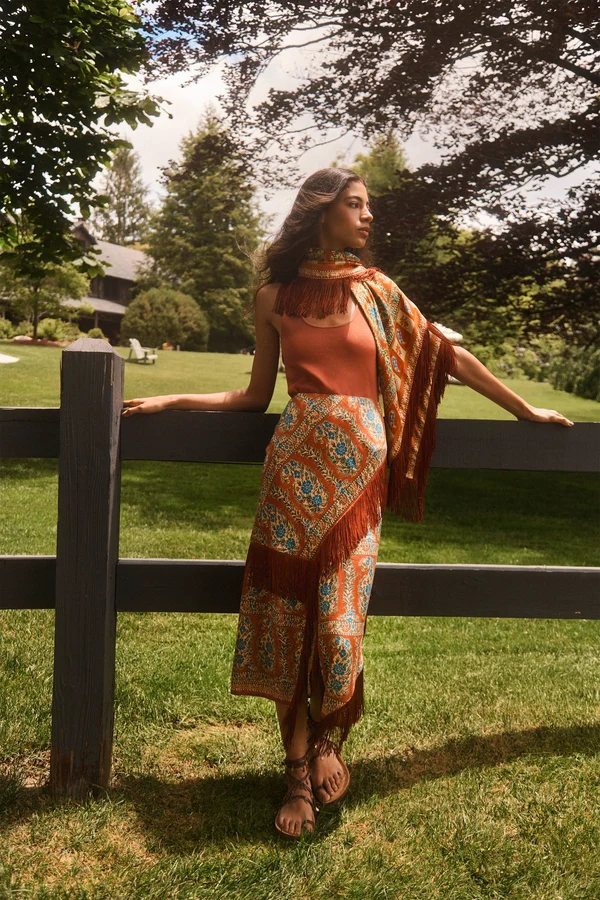 Allyne Skirt, Amber Glen Brown