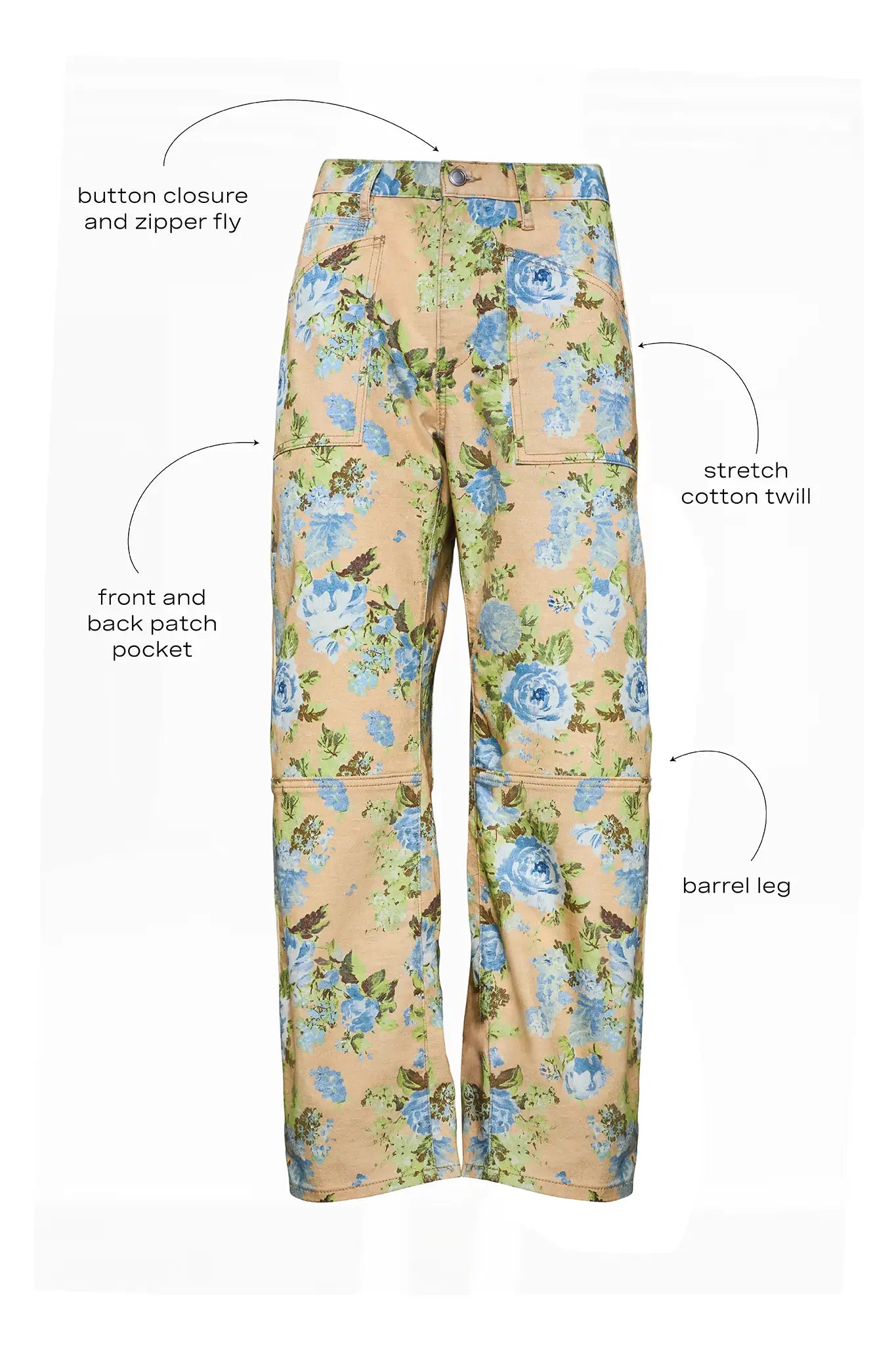 Mallory Jeans, Garden Rose Peri