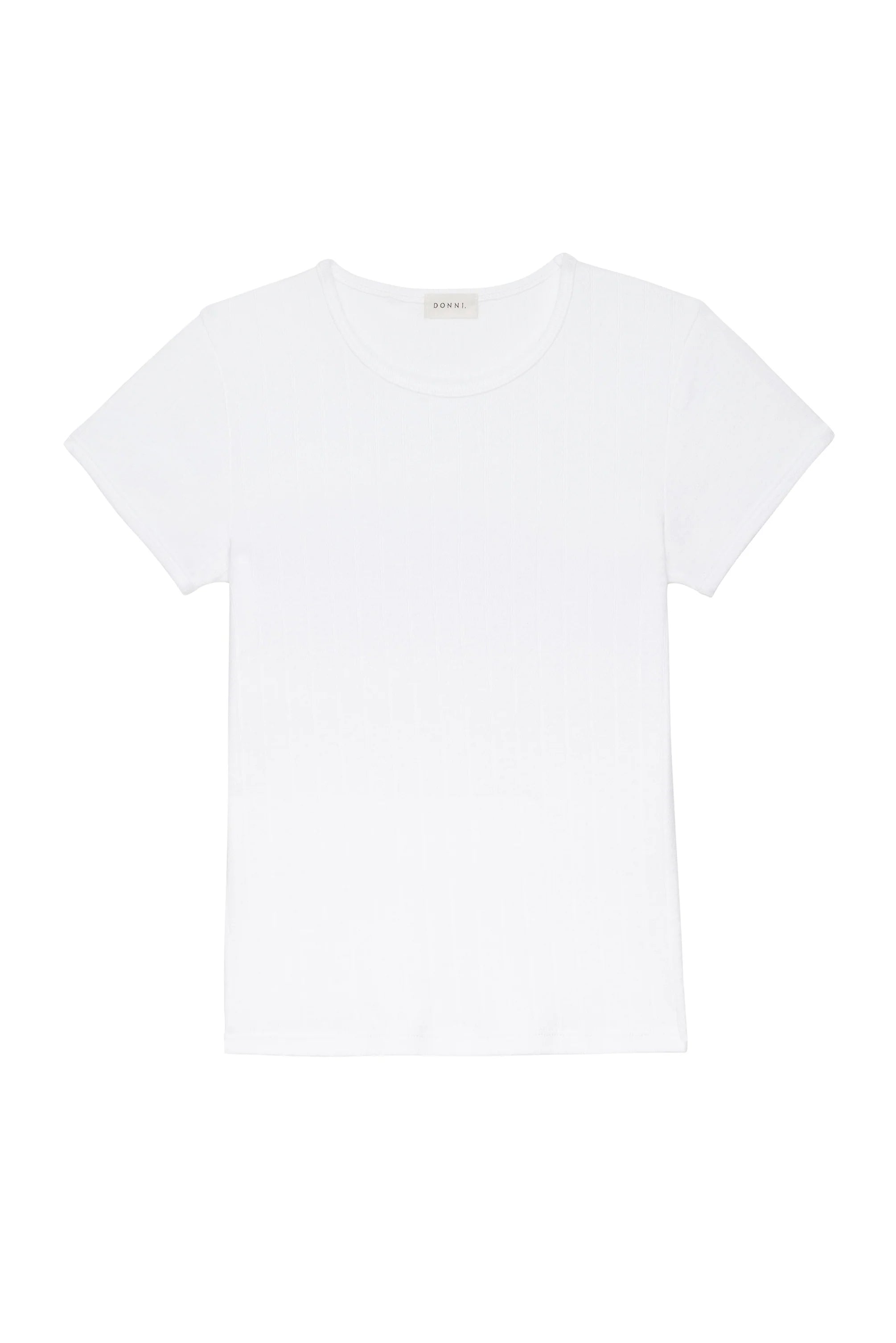 Pointelle Baby Tee, Powder
