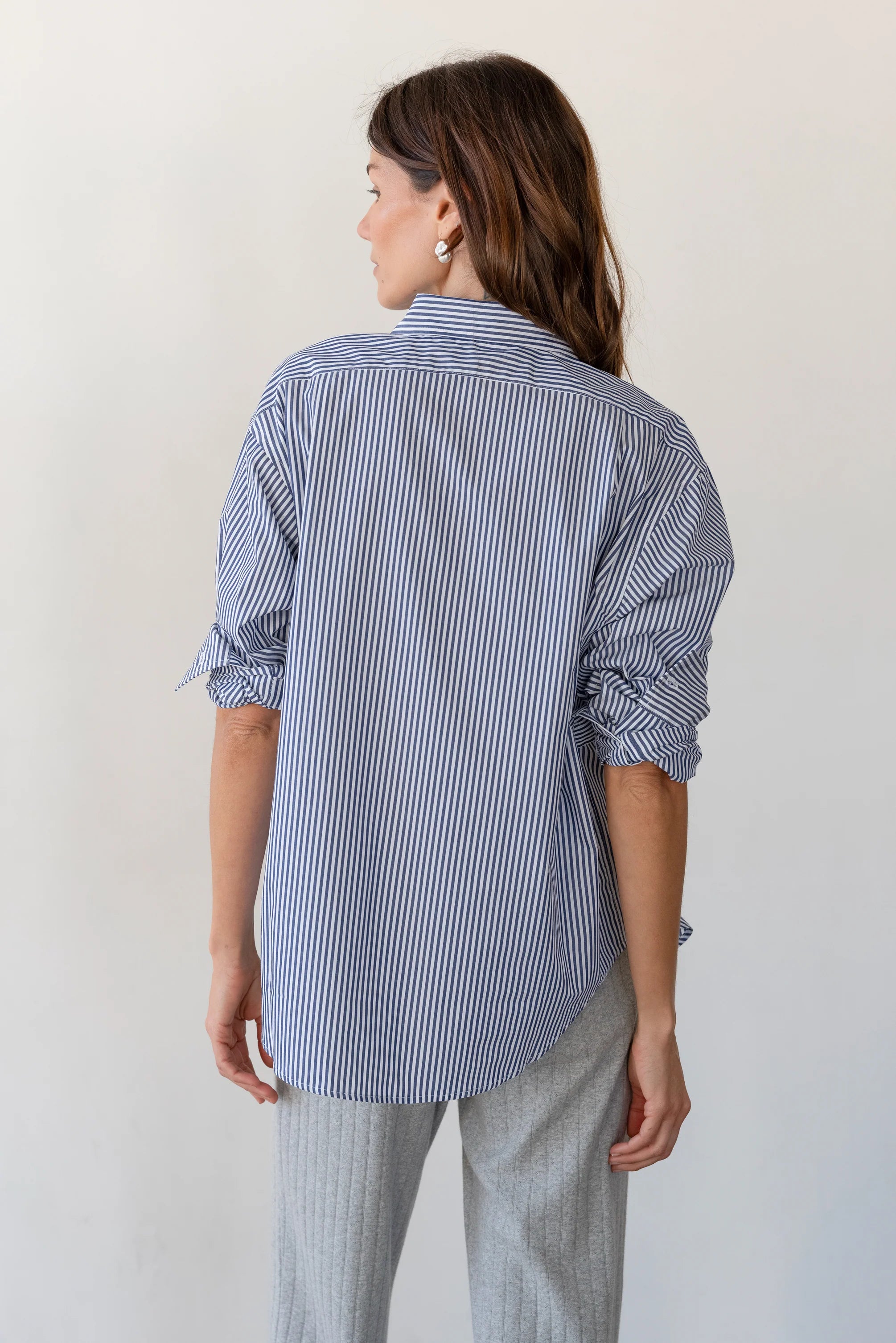Pop Shirt, Navy Stripe