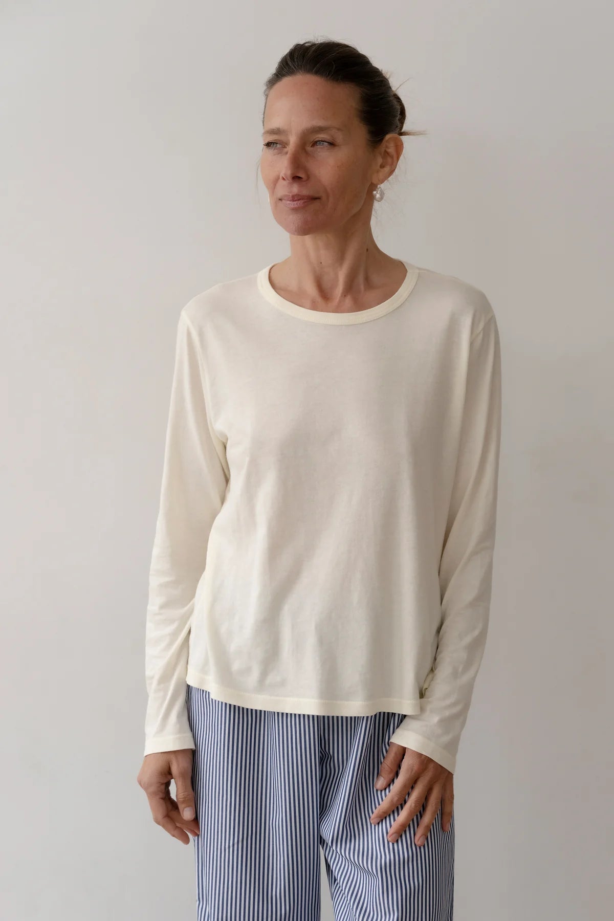 Jersey Long Sleeve, Creme