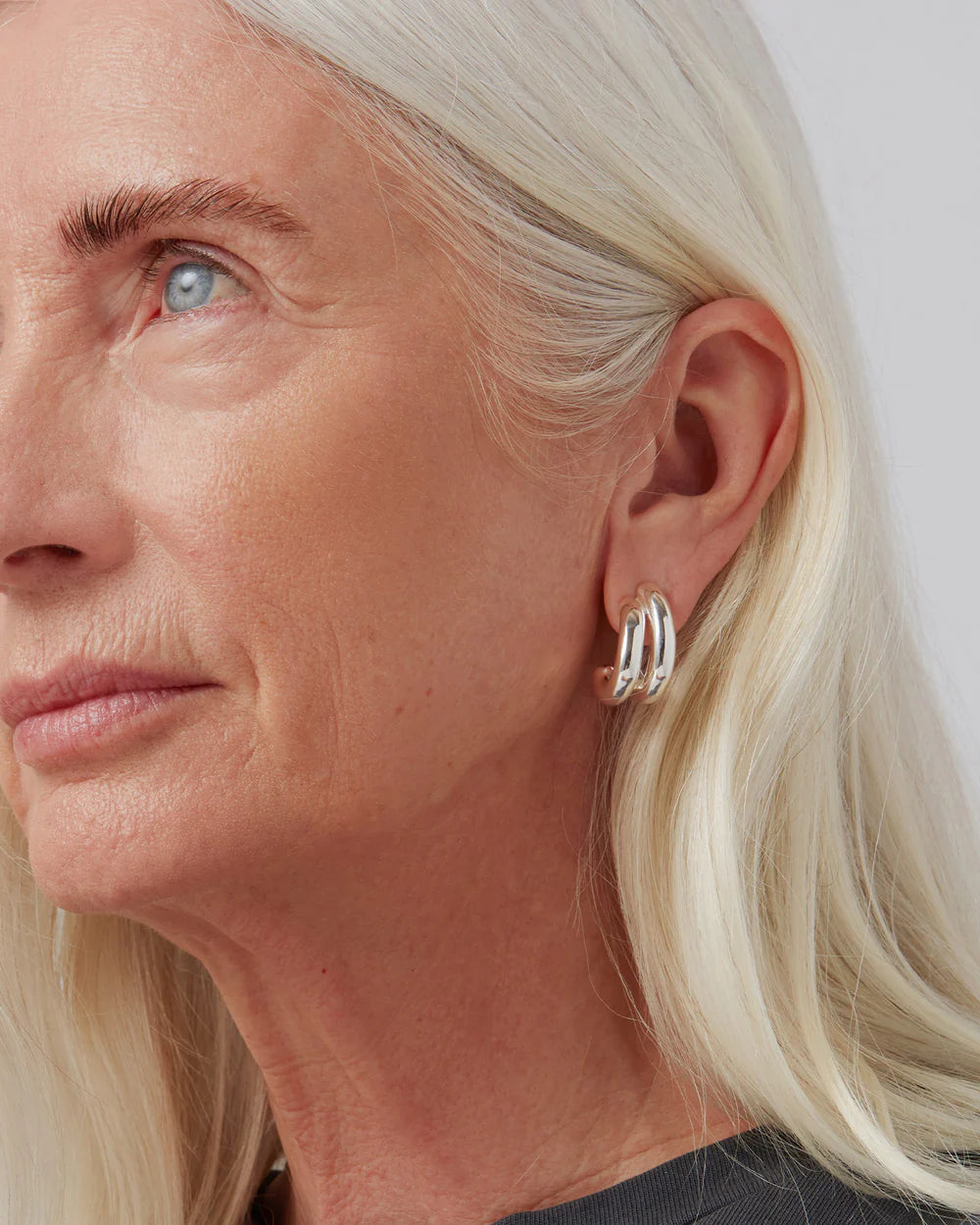 Florence Earrings, Silver