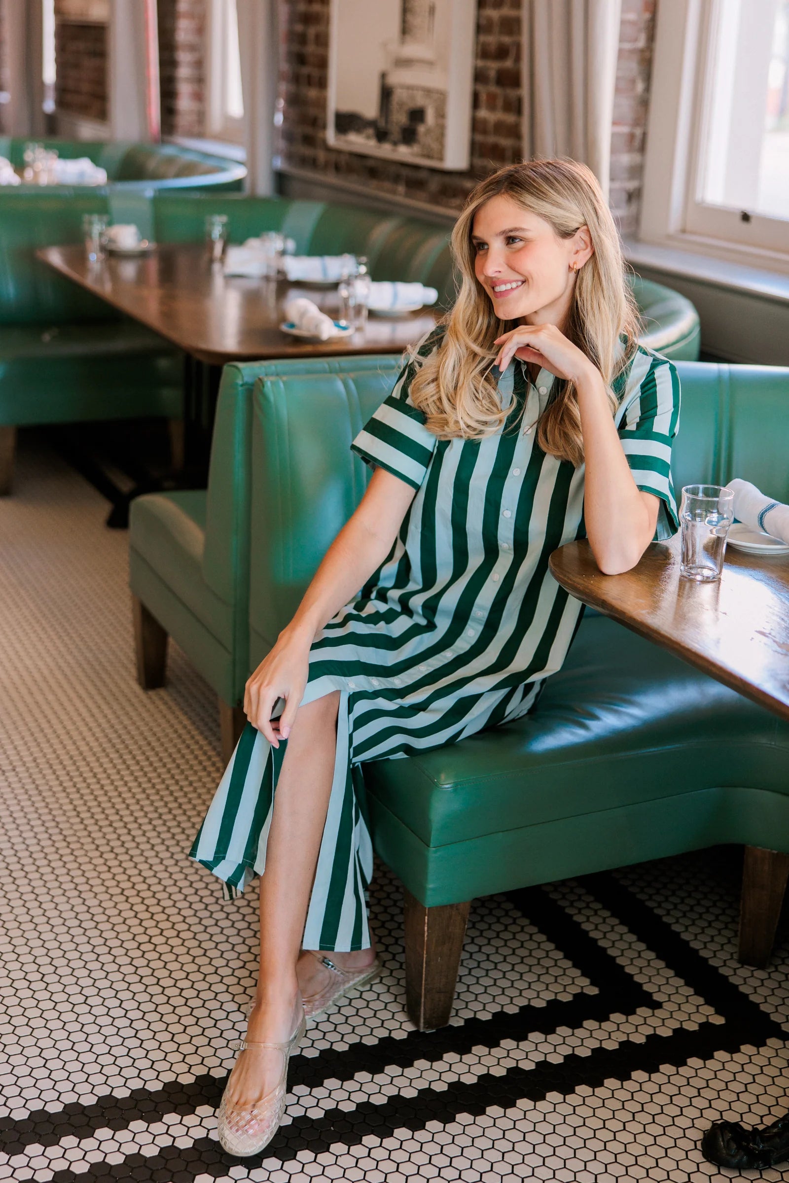 Gibbons Dress, Dunlin Stripes