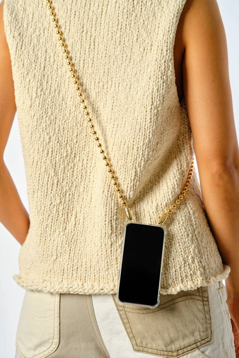 Ballchain Crossbody, Gold
