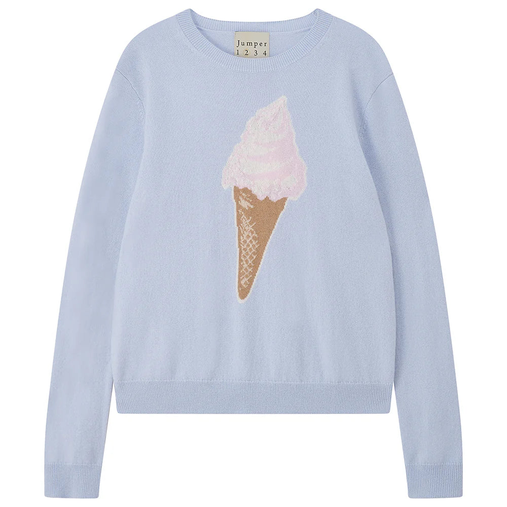 Cashmere Ice Cream Crew, Pale Blue