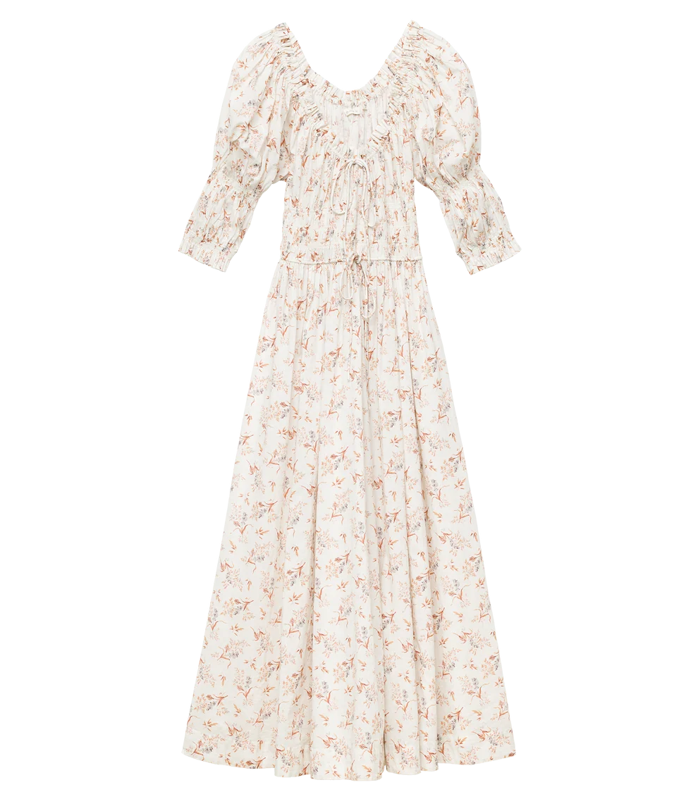 Ischia Dress, Creme Windswept Meadow