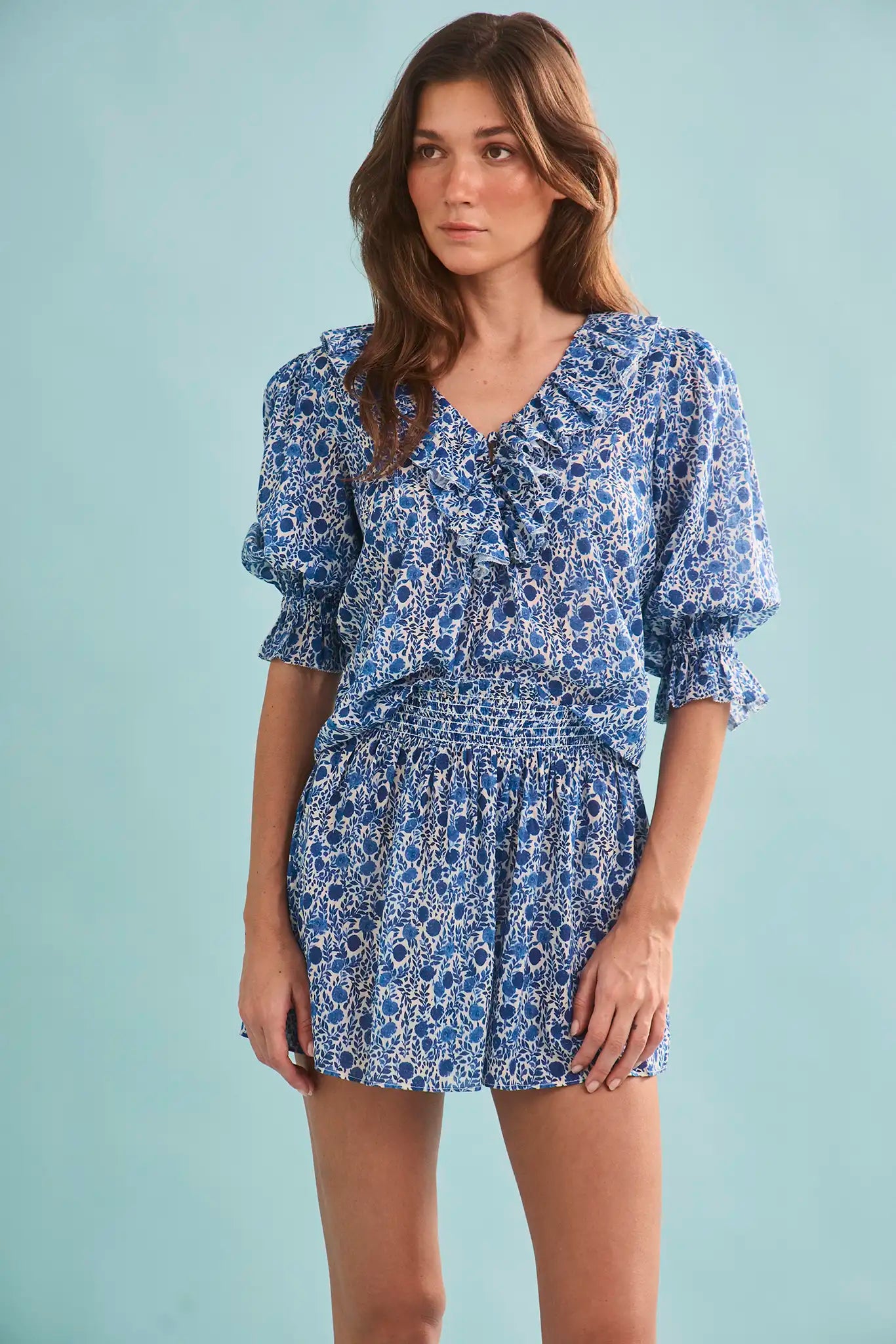 Imogen Top, Bermuda Blooms