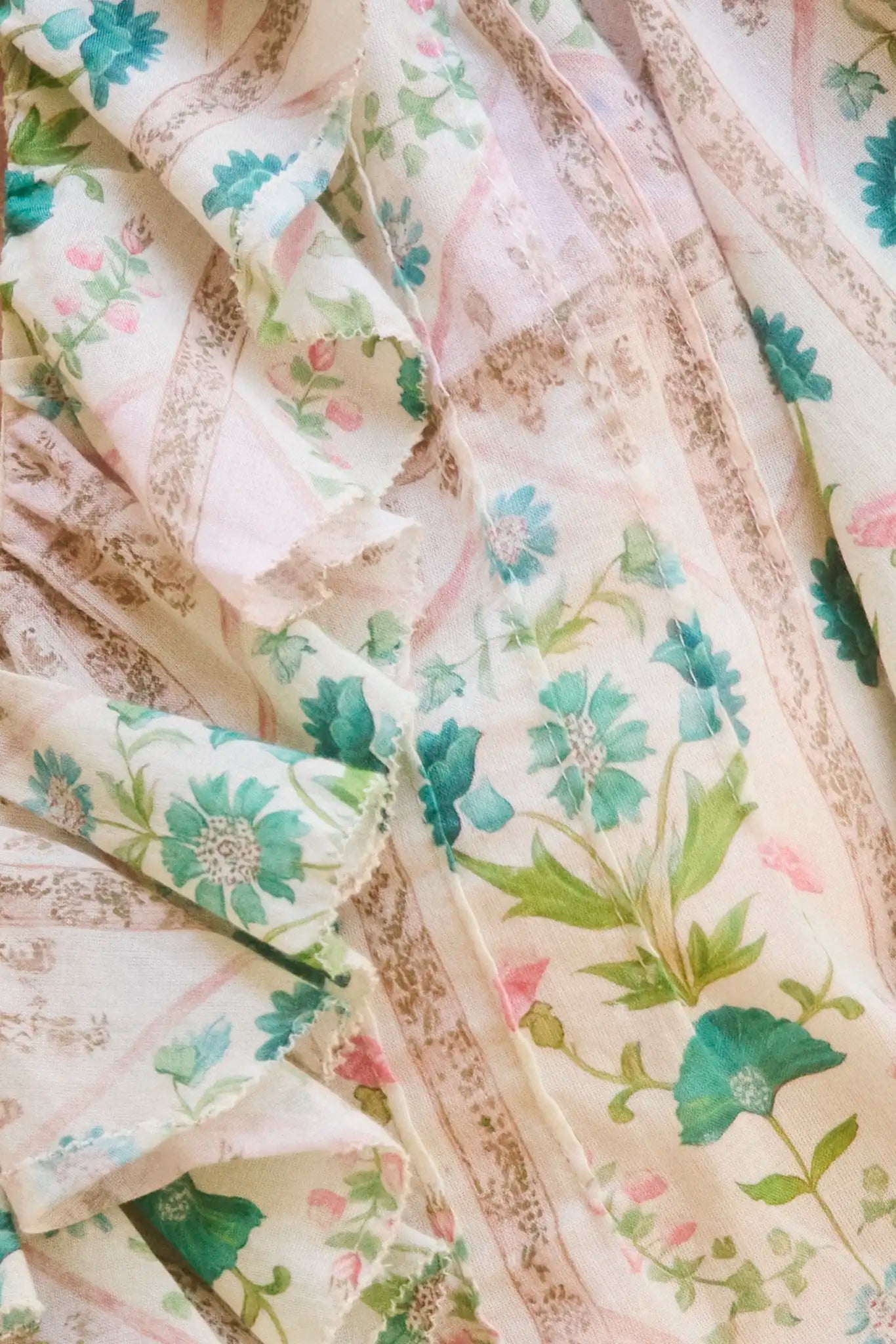 Imogen Blouse, Pink Trellis