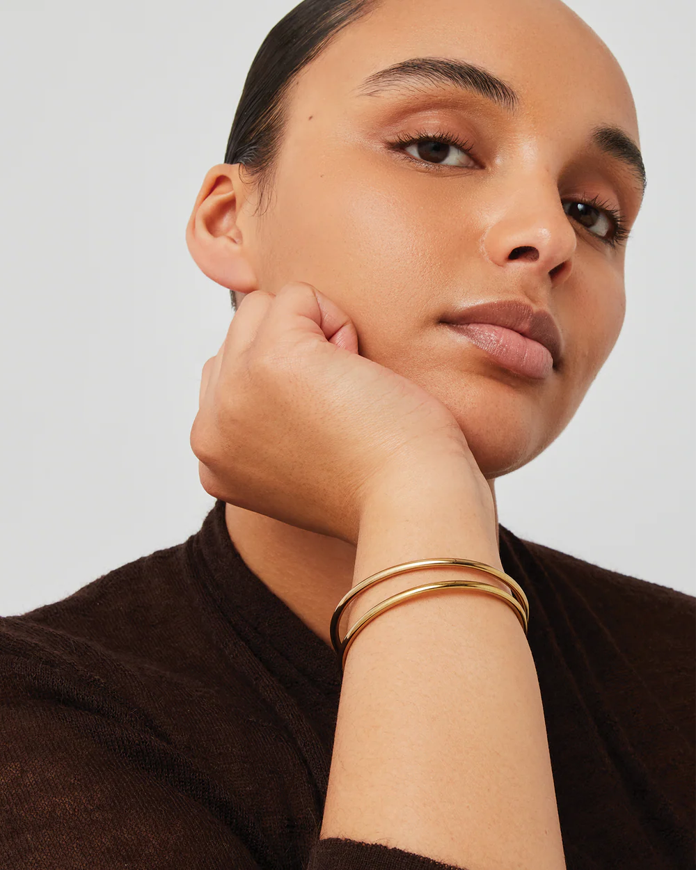 Dane Bangle, 5-Pack in Gold
