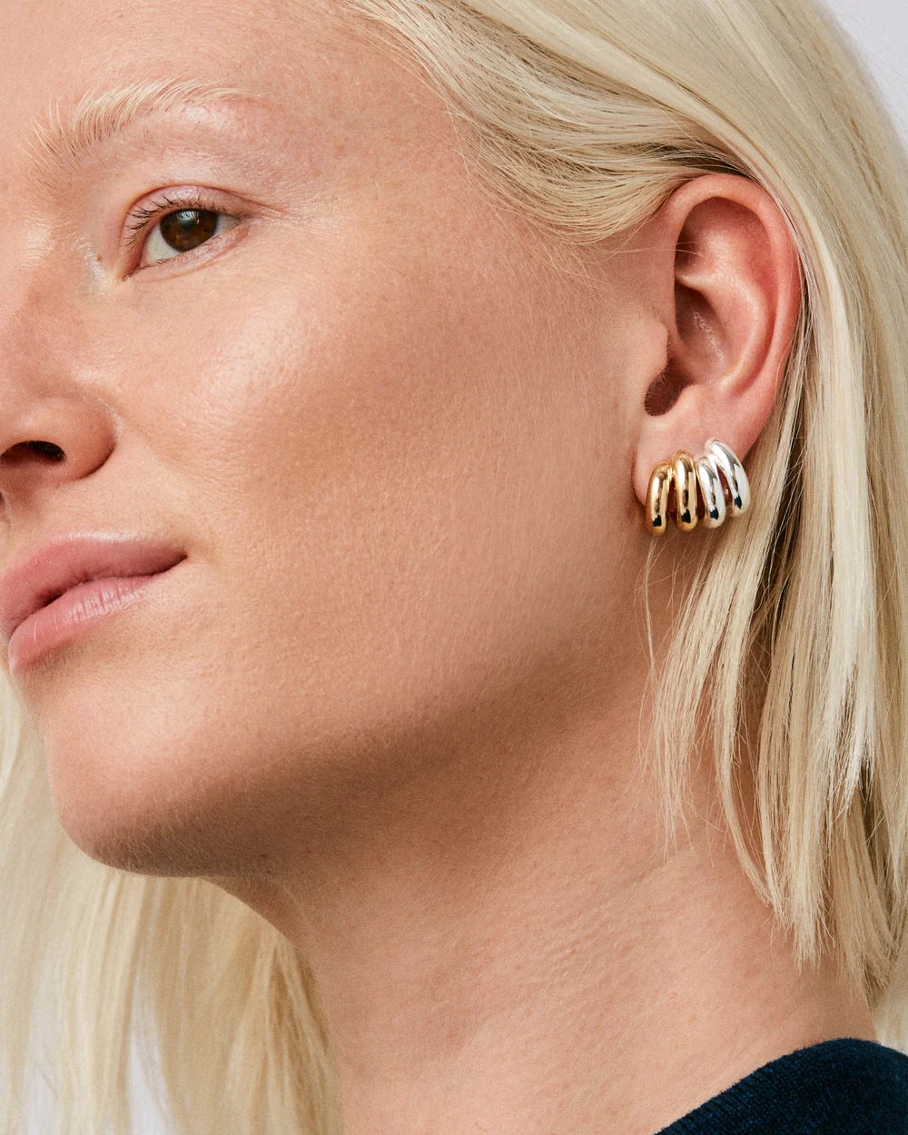 Mini Florence Earrings, Silver