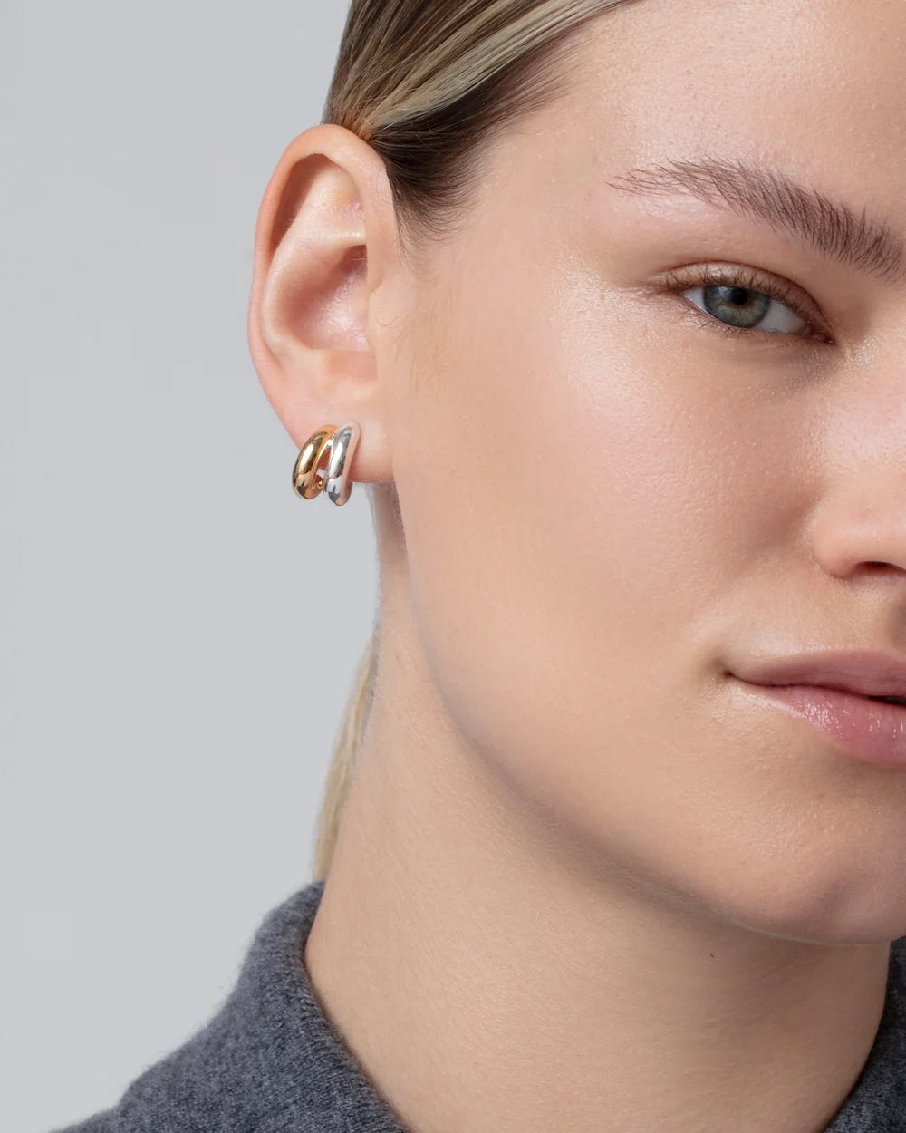 Mini Florence Earrings, Two-Tone