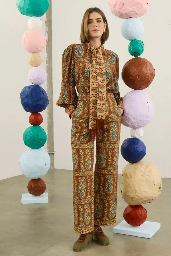 Karis Blouse, Amber Glen Brown