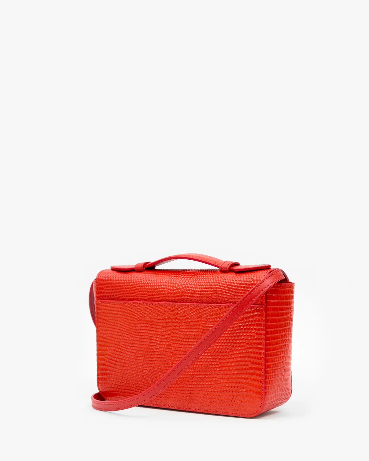 Kathryn, Red Embossed Lizard