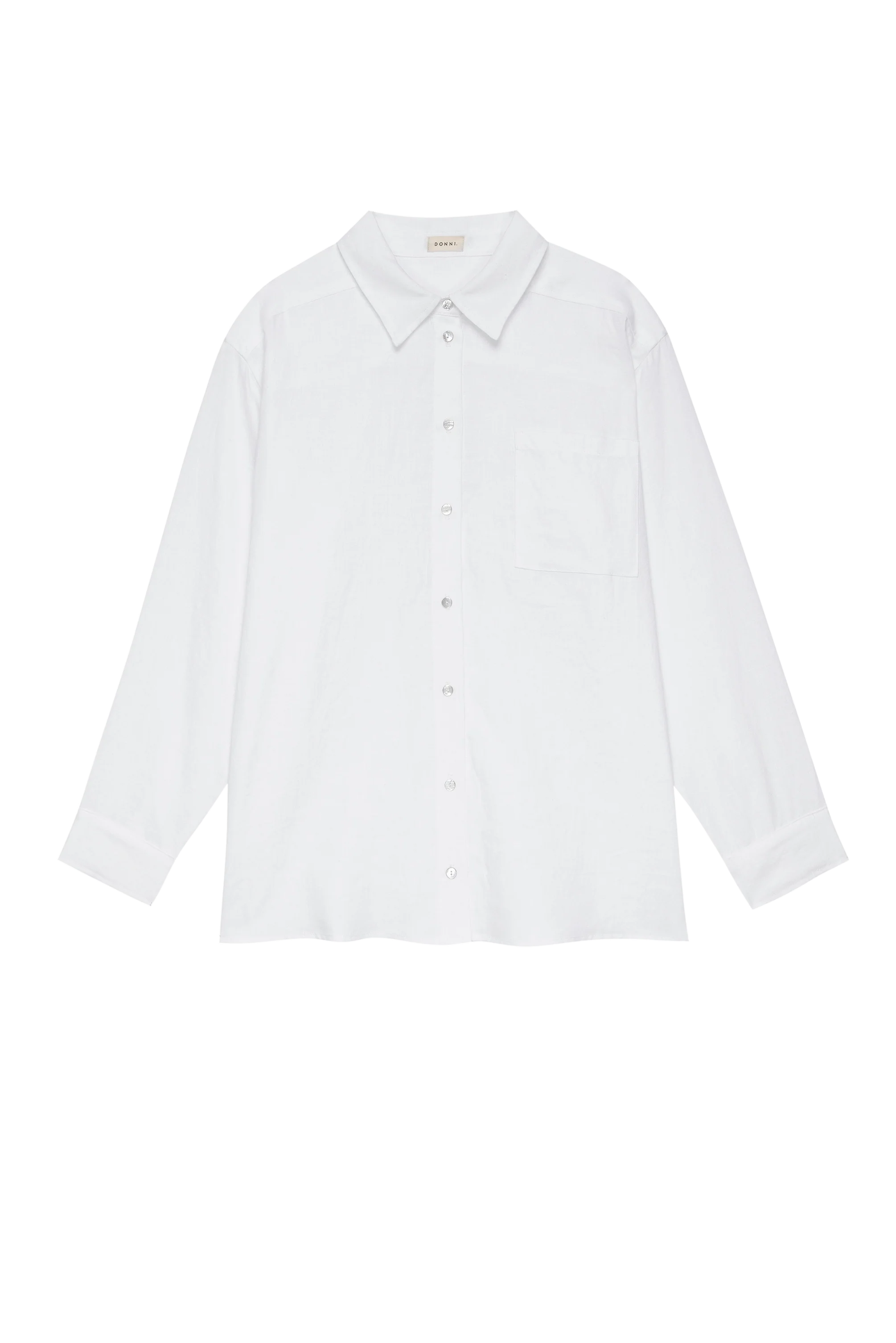 Linen Relaxed Shirt, Powder