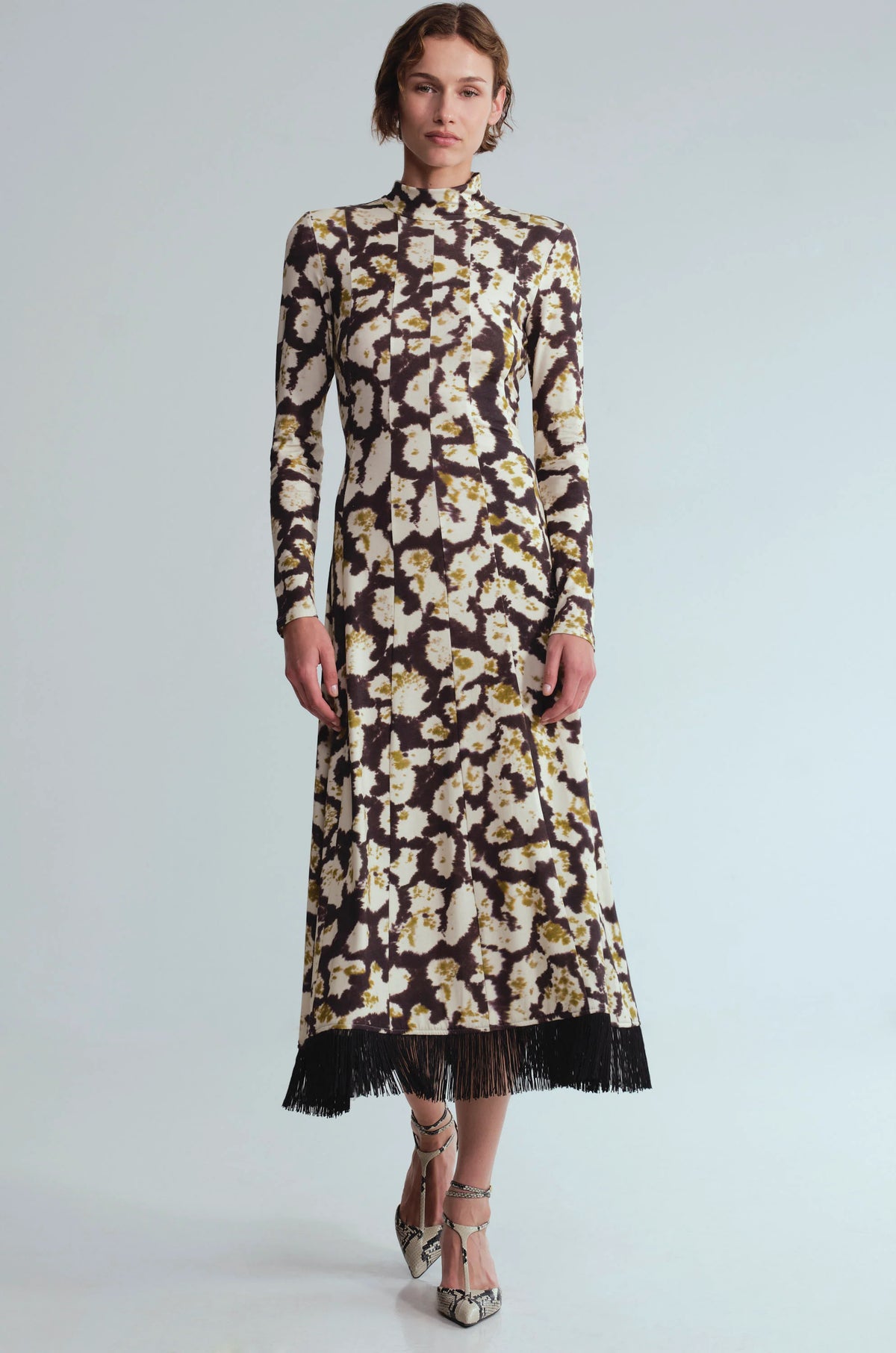 Troy Midi Dress, Spotted Black