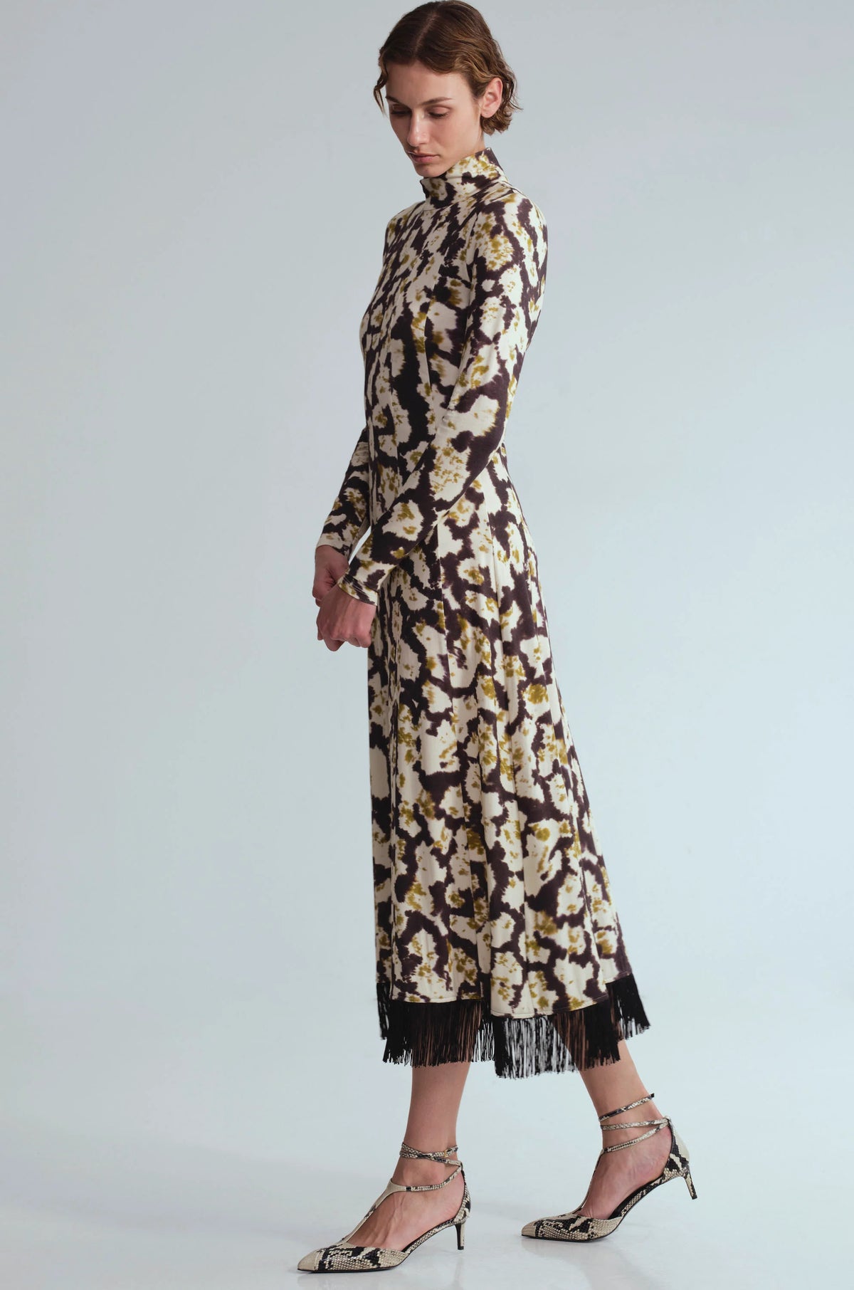 Troy Midi Dress, Spotted Black