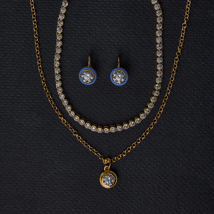 Bezel Tennis Necklace