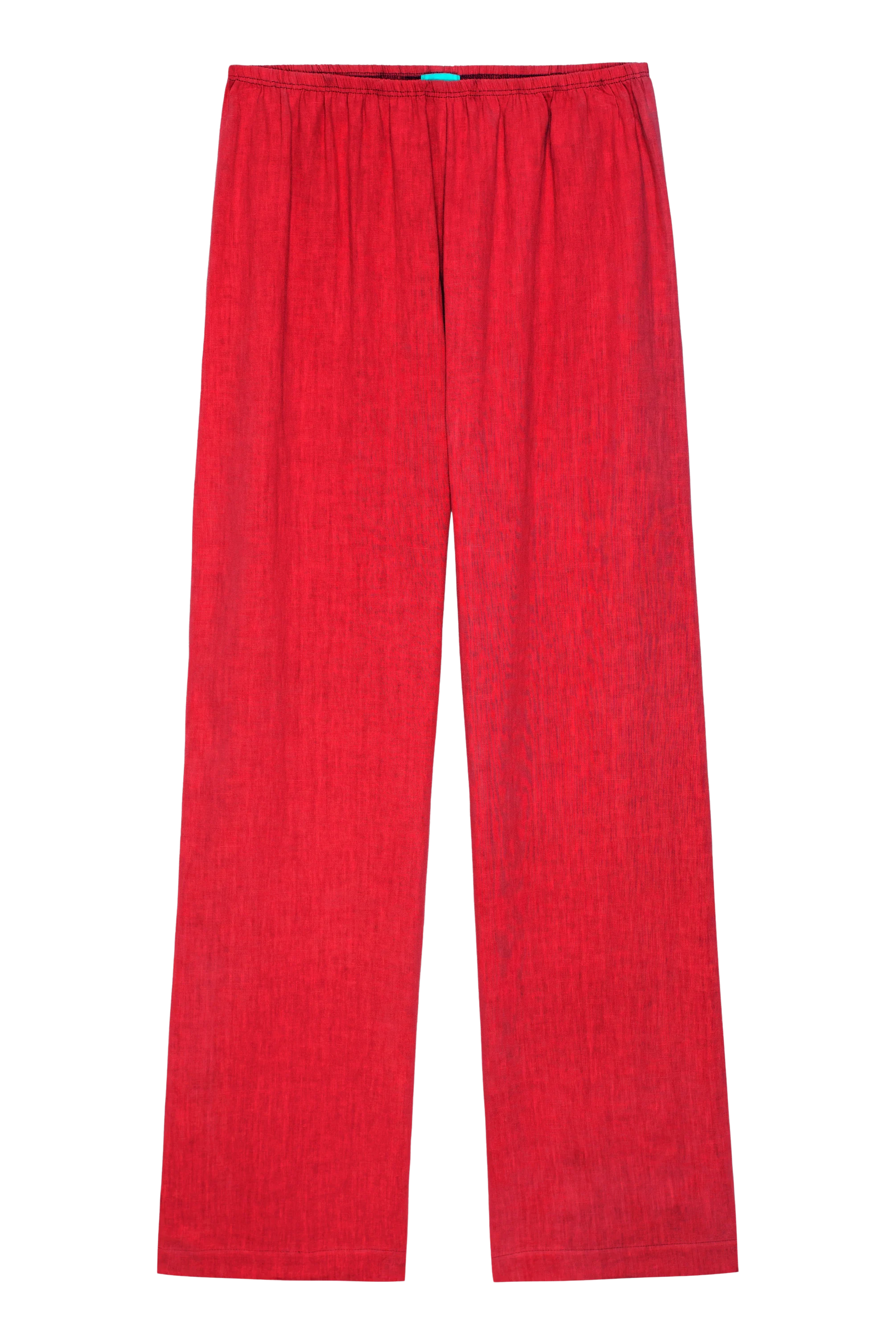 Linen Simple Pant, Bell Pepper