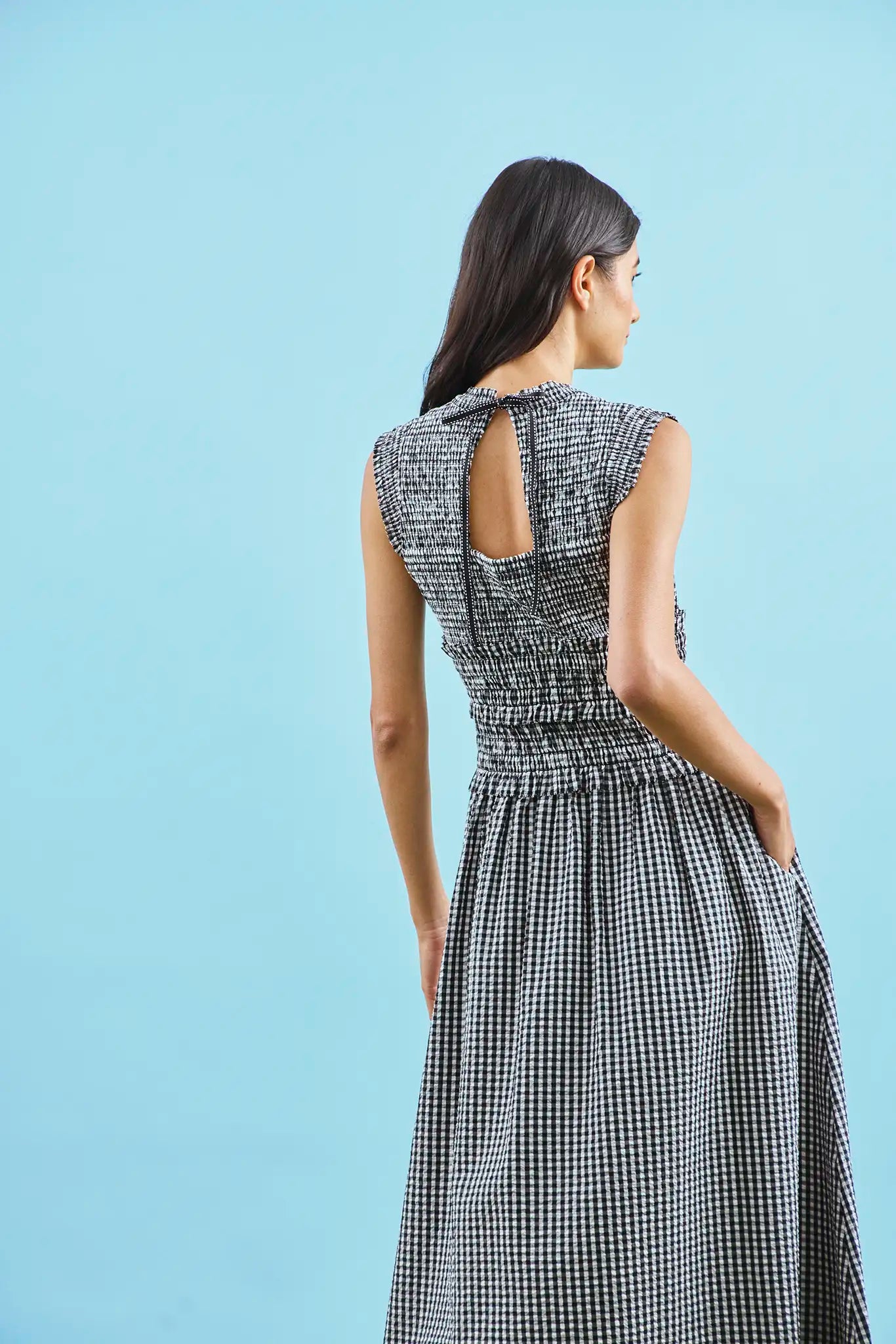 Louise Dress, Black & White