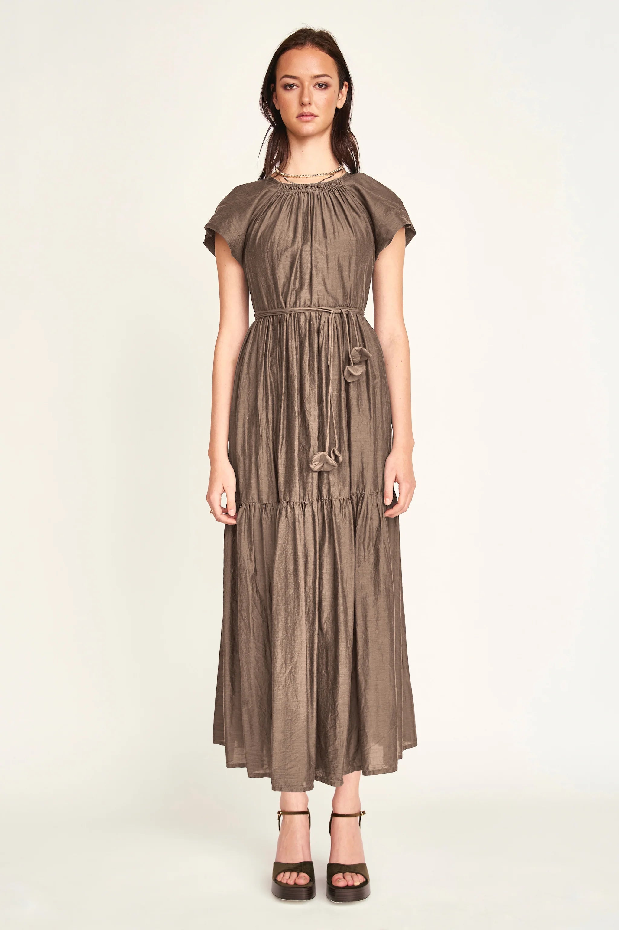Vienna Maxi Dress, Walnut