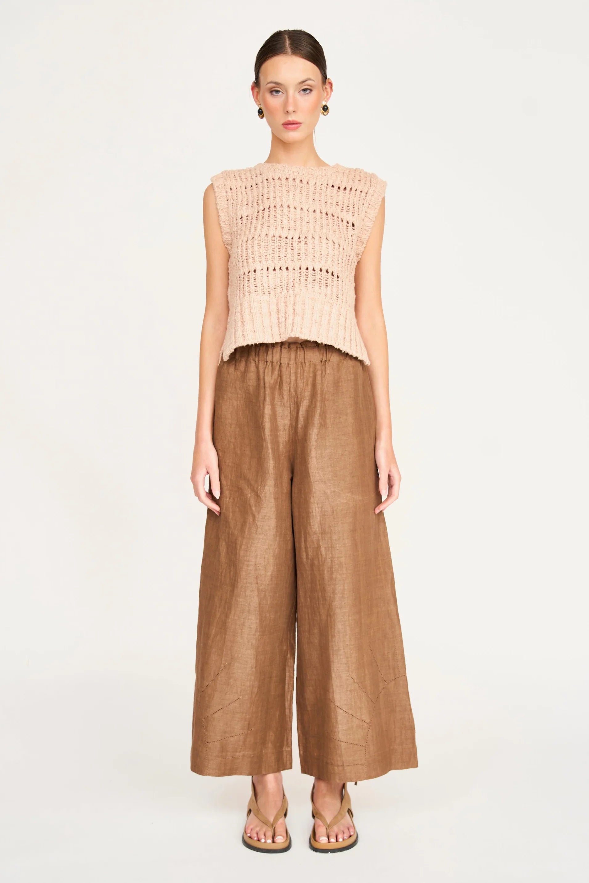 Mirth Pant, Brownie Linen