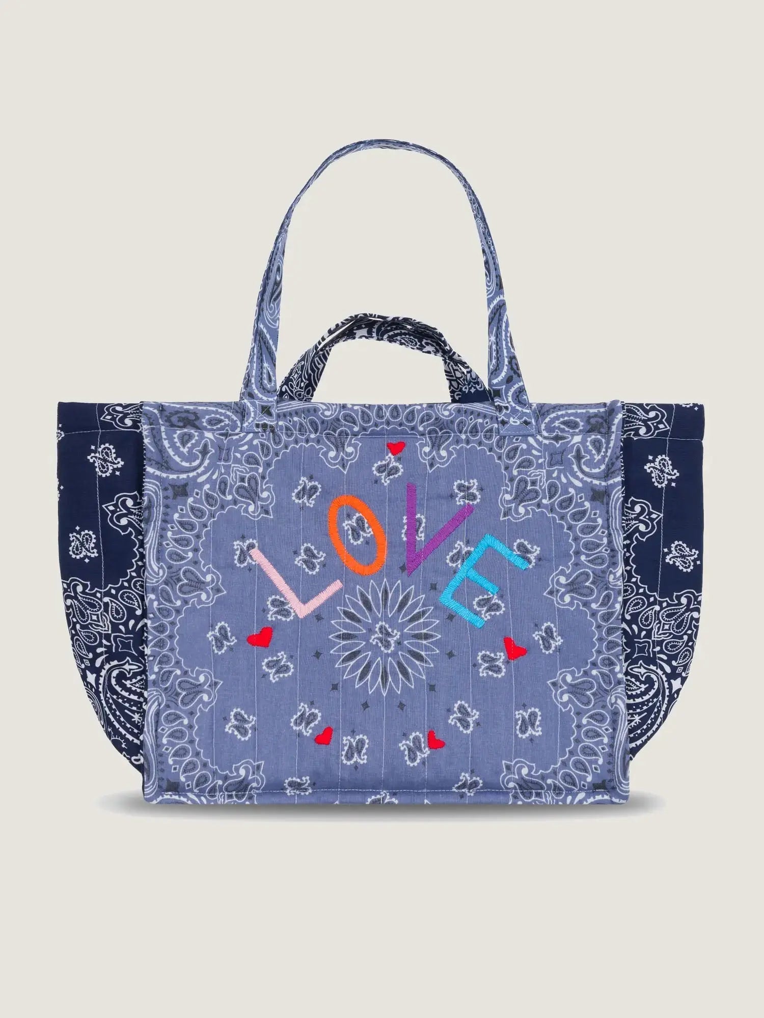 Moyen LOVE Tote, Chambray & Navy