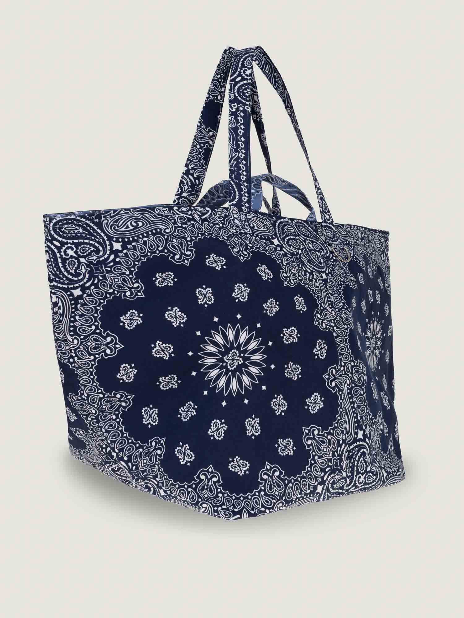 Weekend Bag, Navy & Chambray