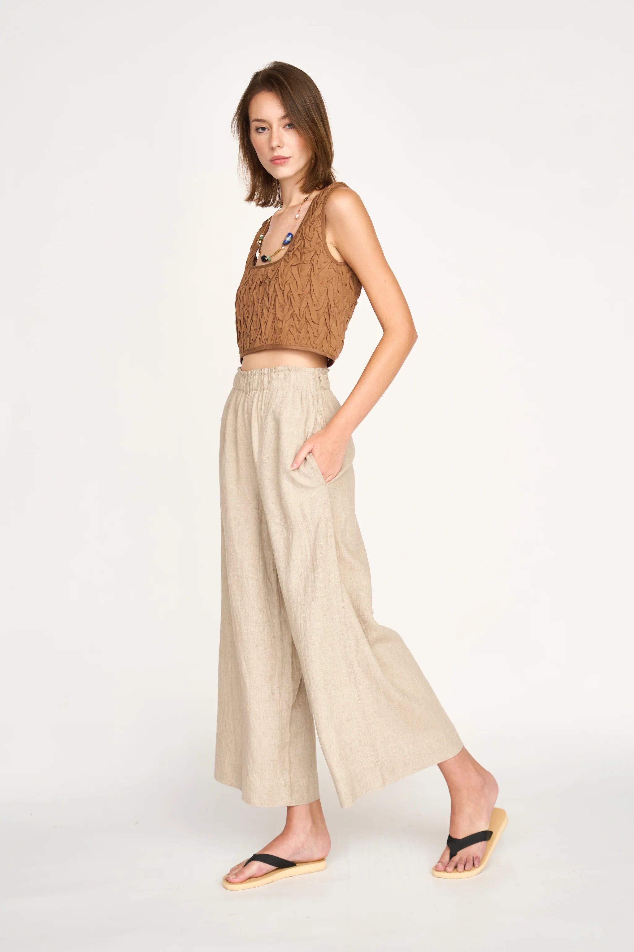 Mirth Pant, Natural Linen