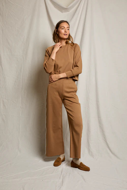mikos wide leg pant, mocha
