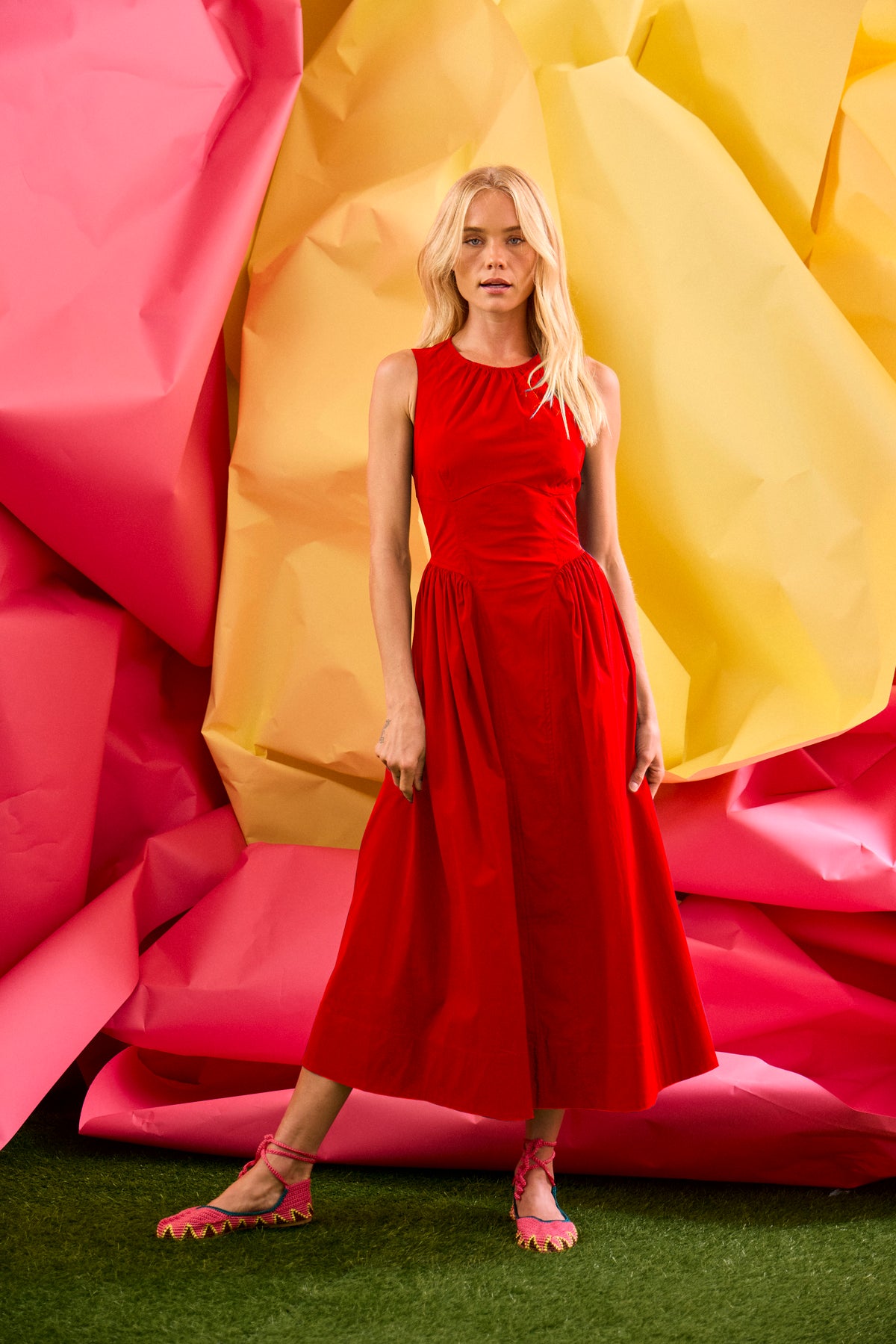 Nantucket Dress, Crimson Red