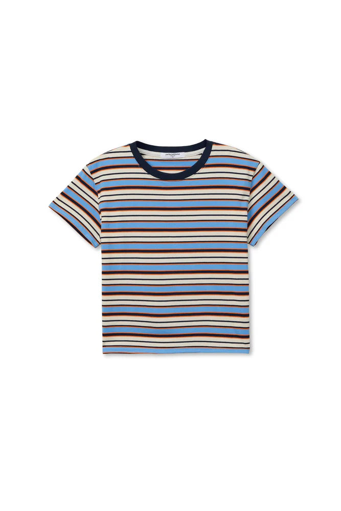 dawn tee, pacific clementine stripe