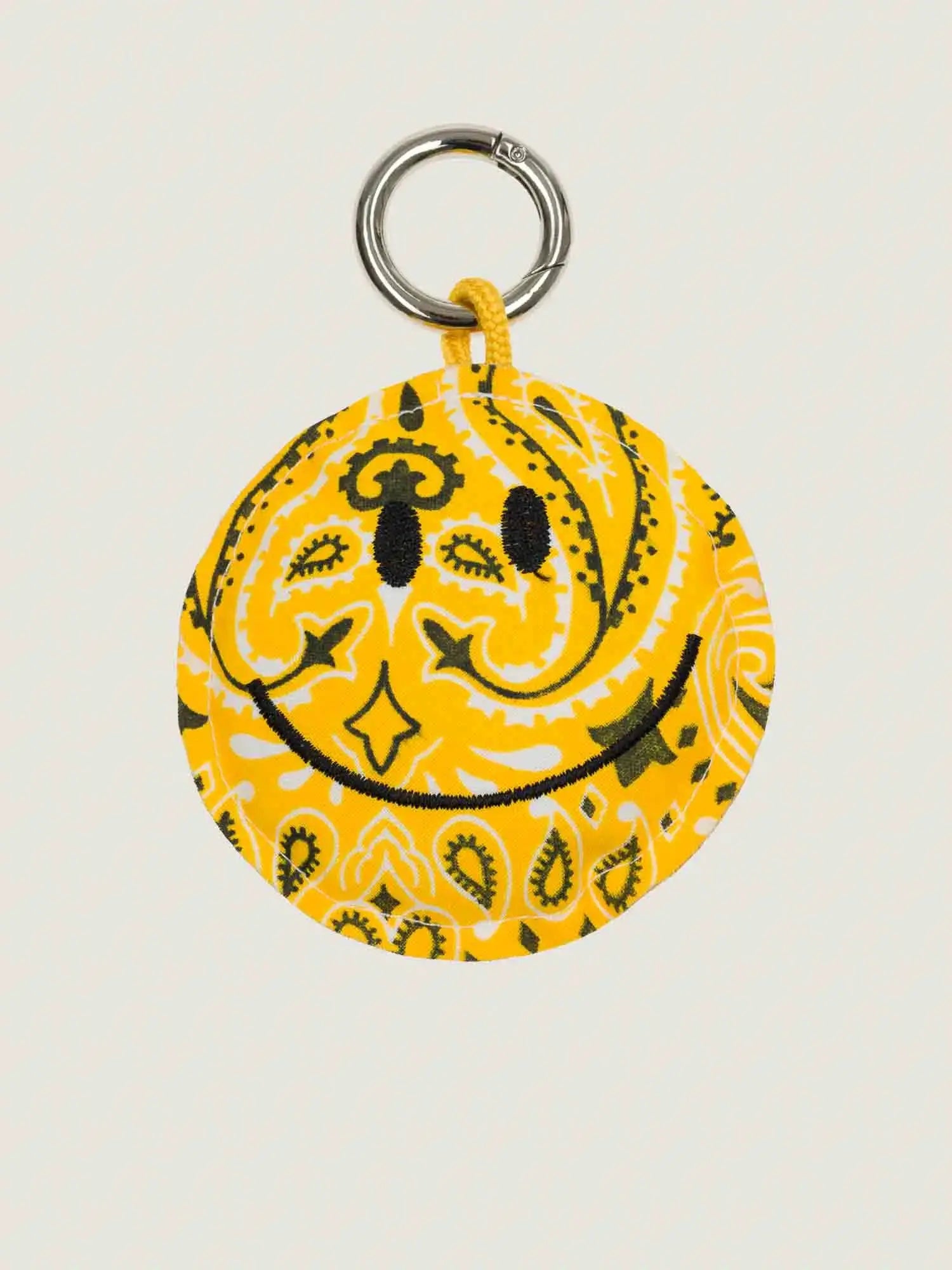 HAPPY FACE Keychain, Golden Yellow