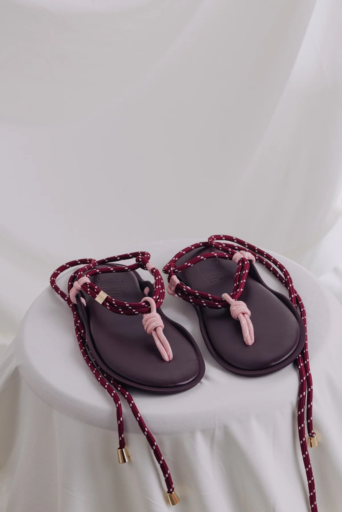 Twin Sandal, Bordeaux & Pink
