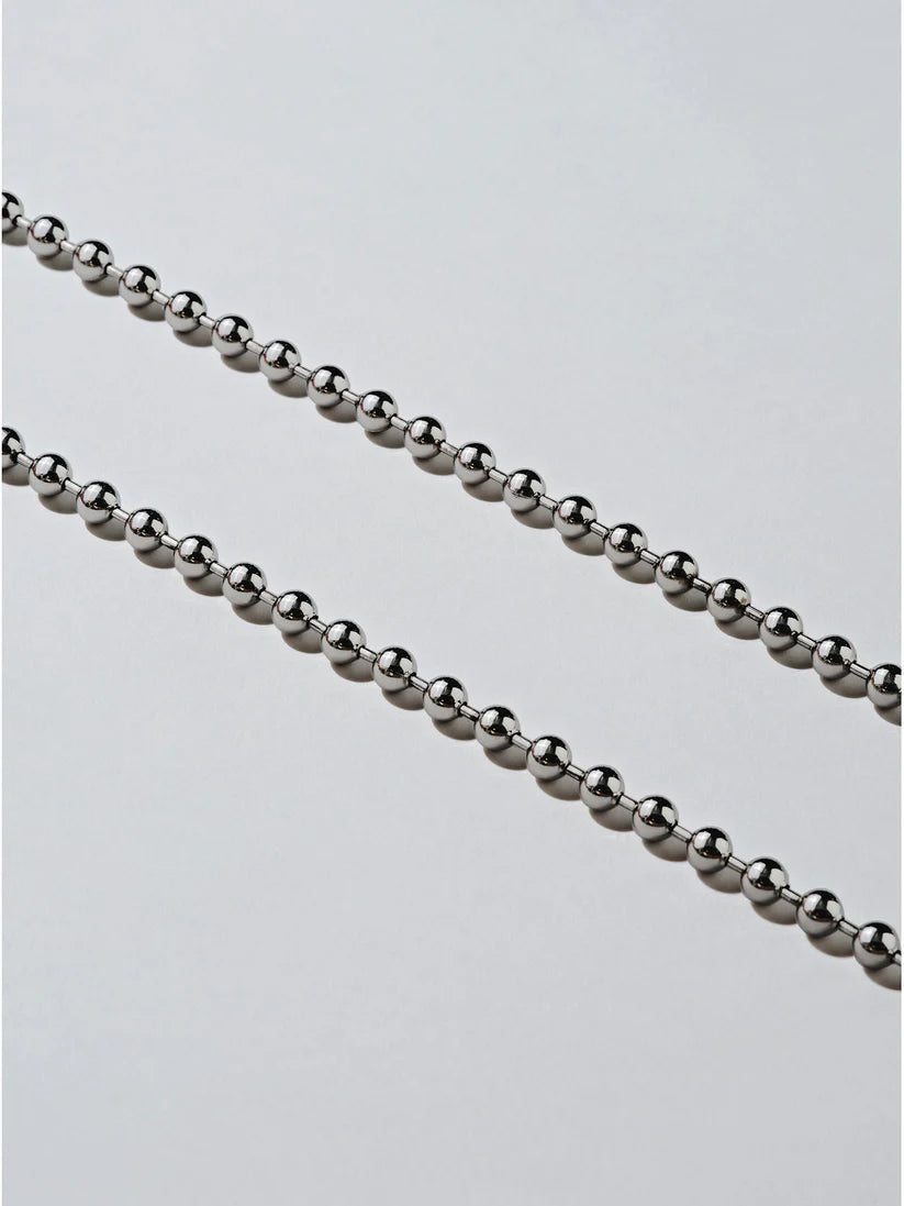 Ballchain Crossbody, Rhodium