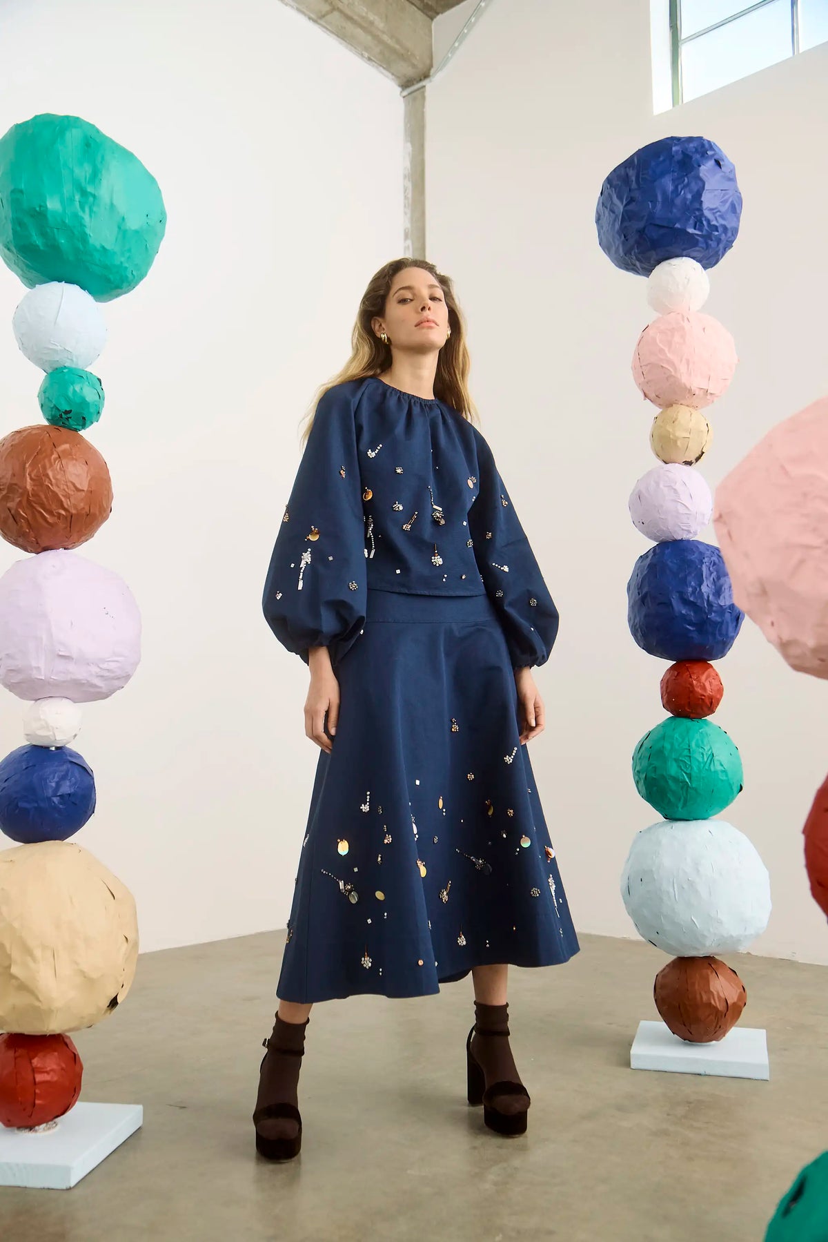 Ida Skirt, Atelier Splatter Navy