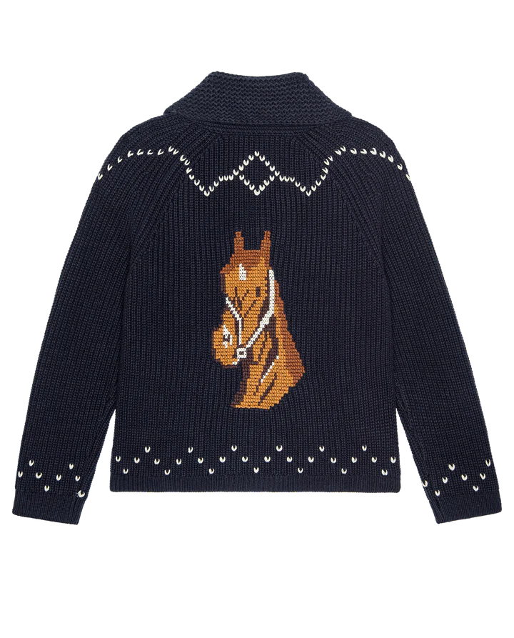 Horse Lodge Cardigan, Navy