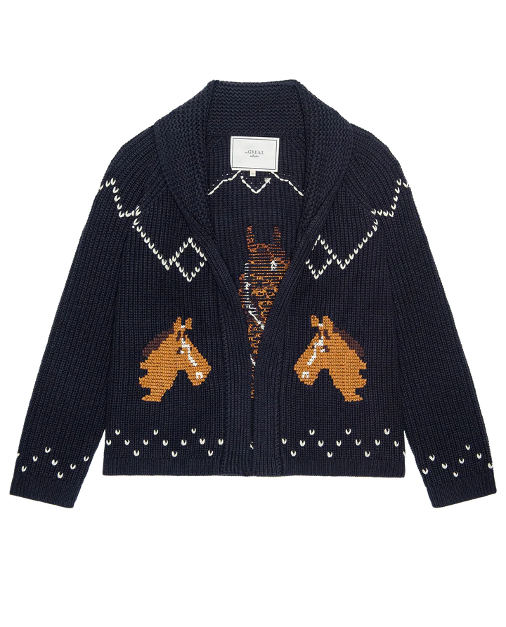 Horse Lodge Cardigan, Navy