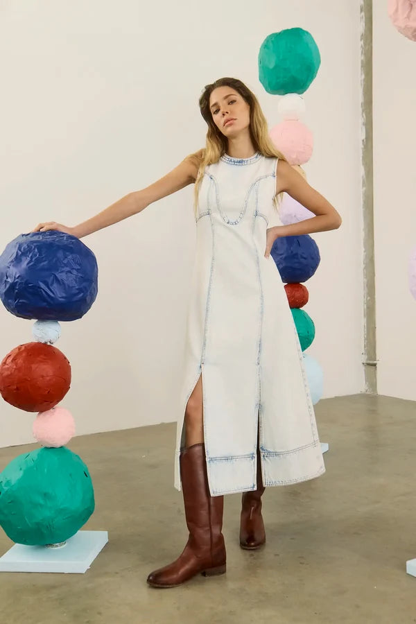 Sedona Dress, Washed Blue
